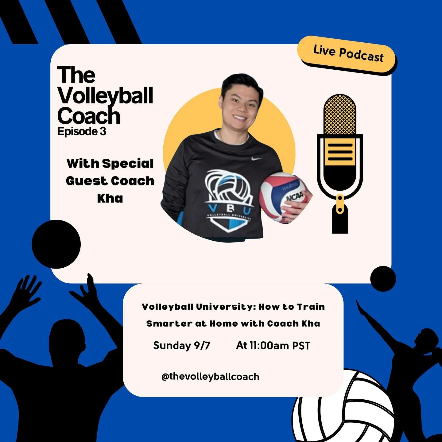 π¨ New Episode Sunday 9/7! π¨
This week on The Volleyball Coach Pod I’m joined by Coach Kha, founder of Volleyball University π — an online academy that’s helped hundreds of players nationwide improve their skills and confidence a