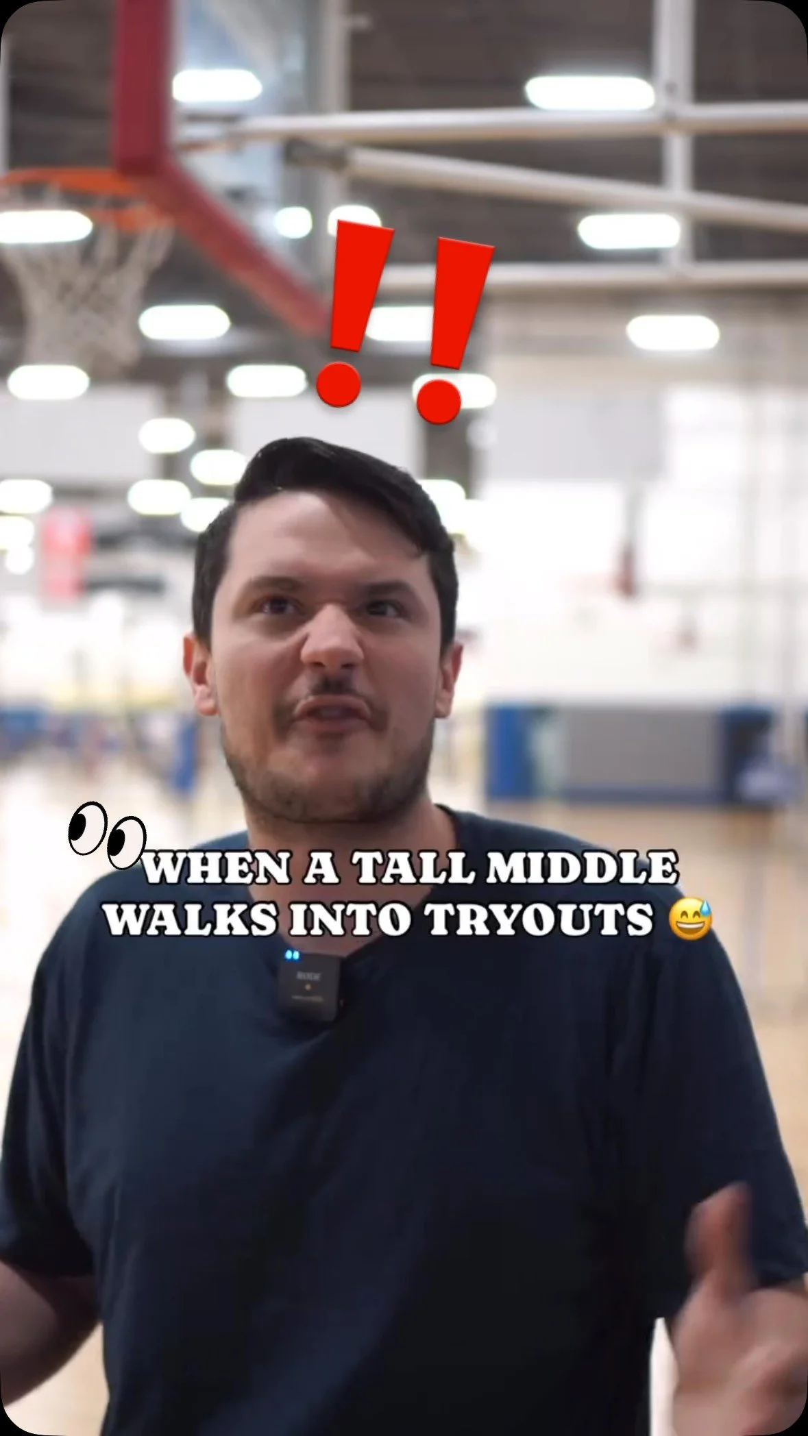 • When a tall athlete walks into the gym….