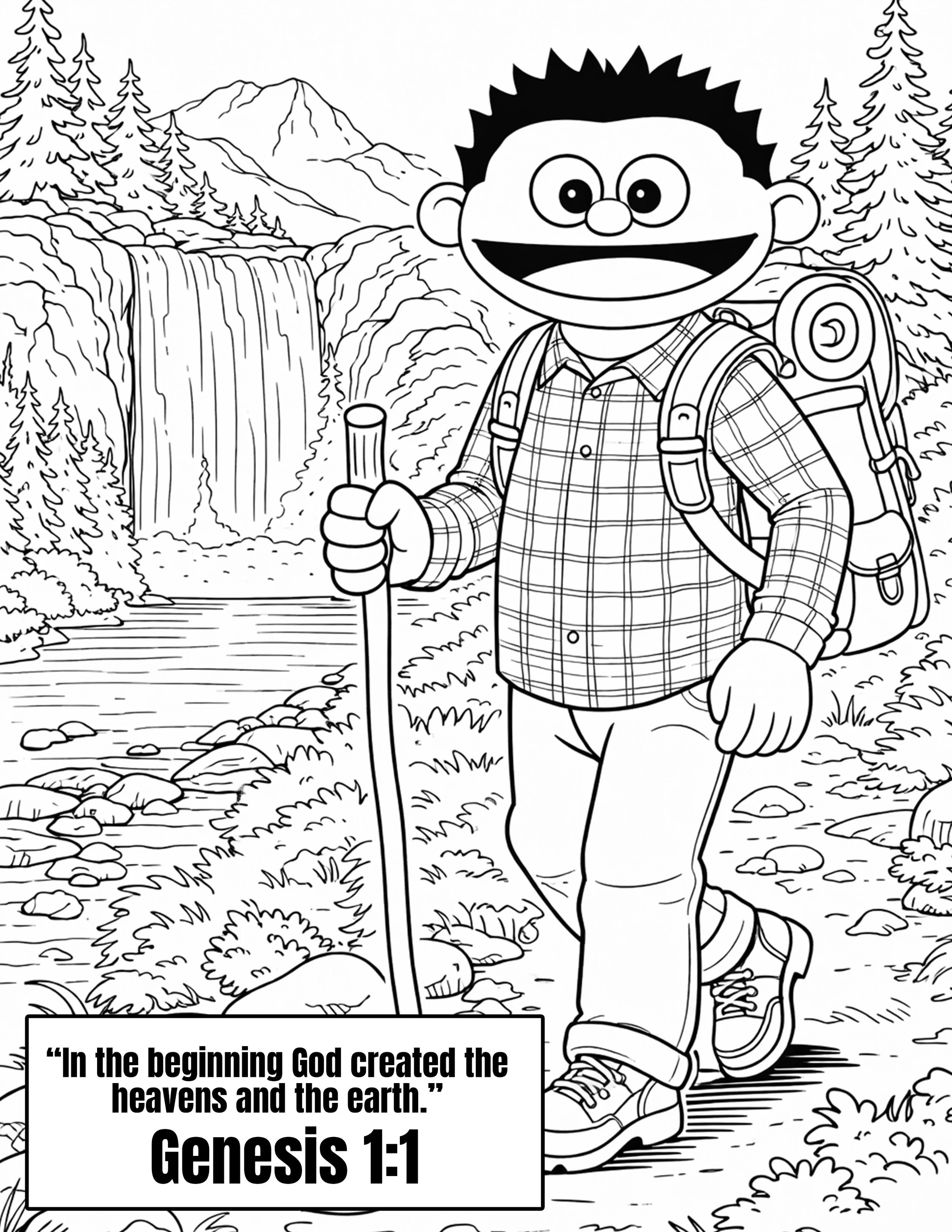 Free Coloring Page Genesis 1:1