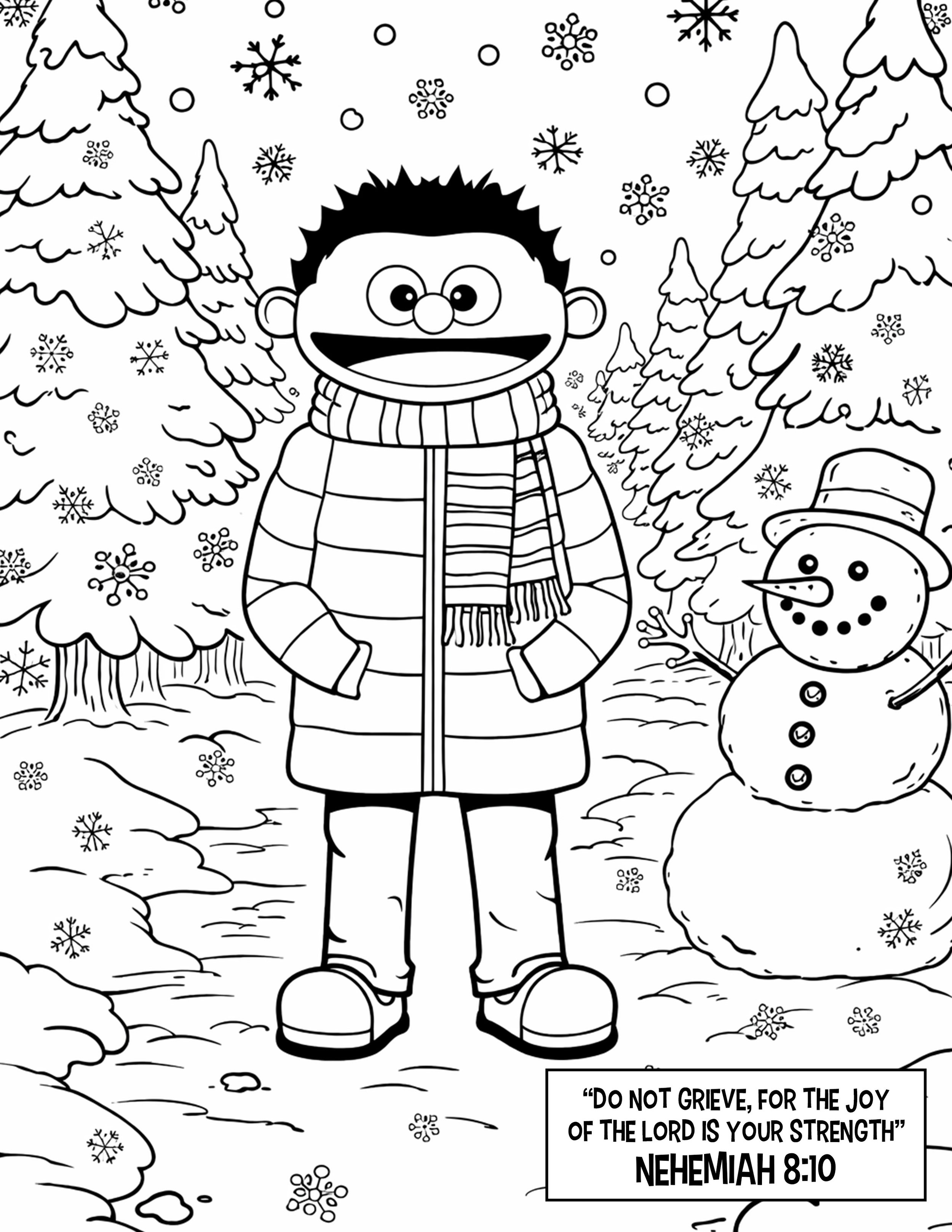 Advent Coloring Page Nehemiah 8:10