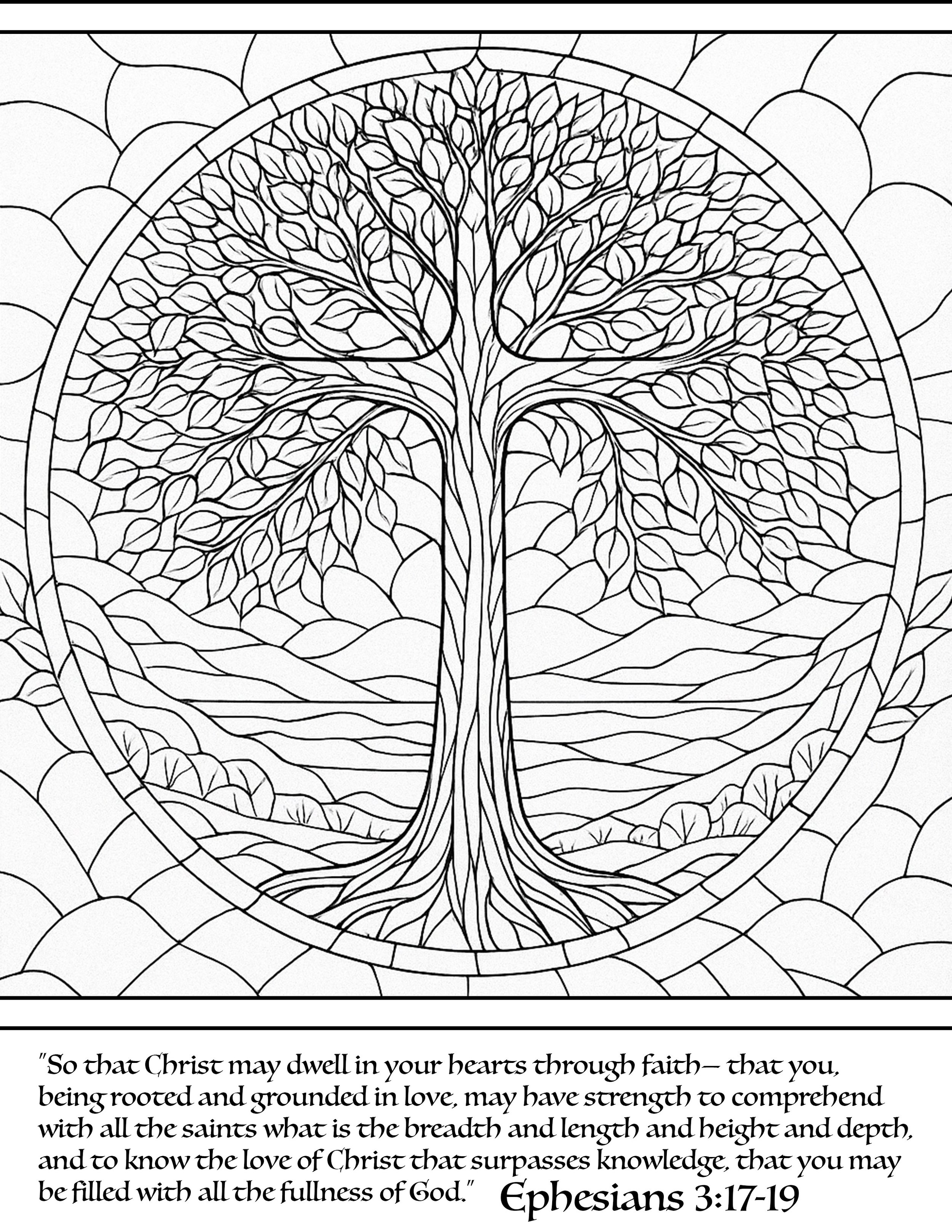 Coloring Page Ephesians 3:17-19