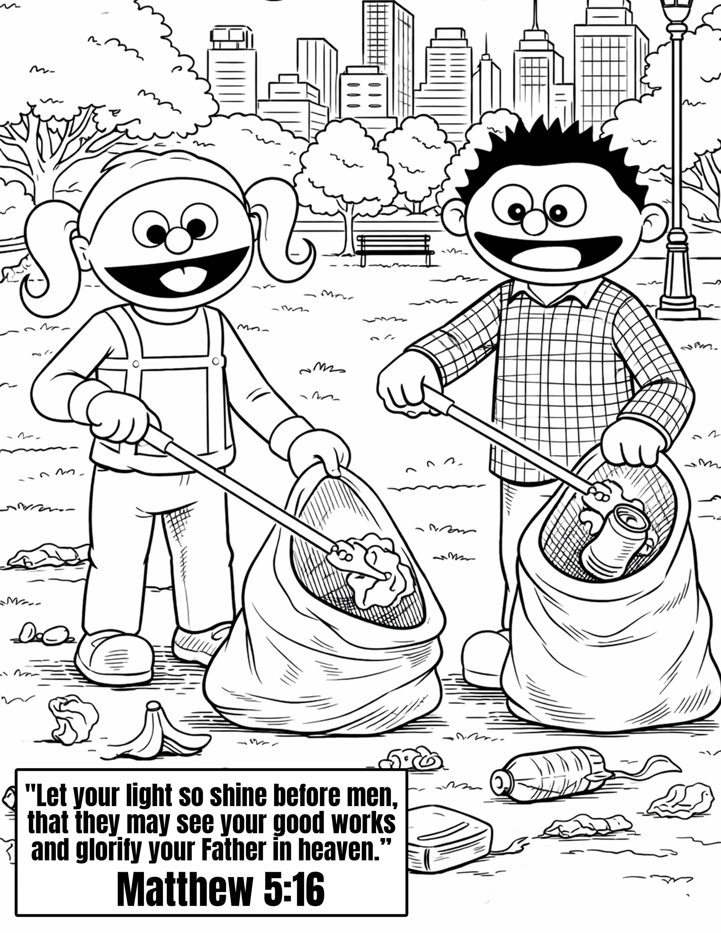 Free Coloring Page Matthew 5:16