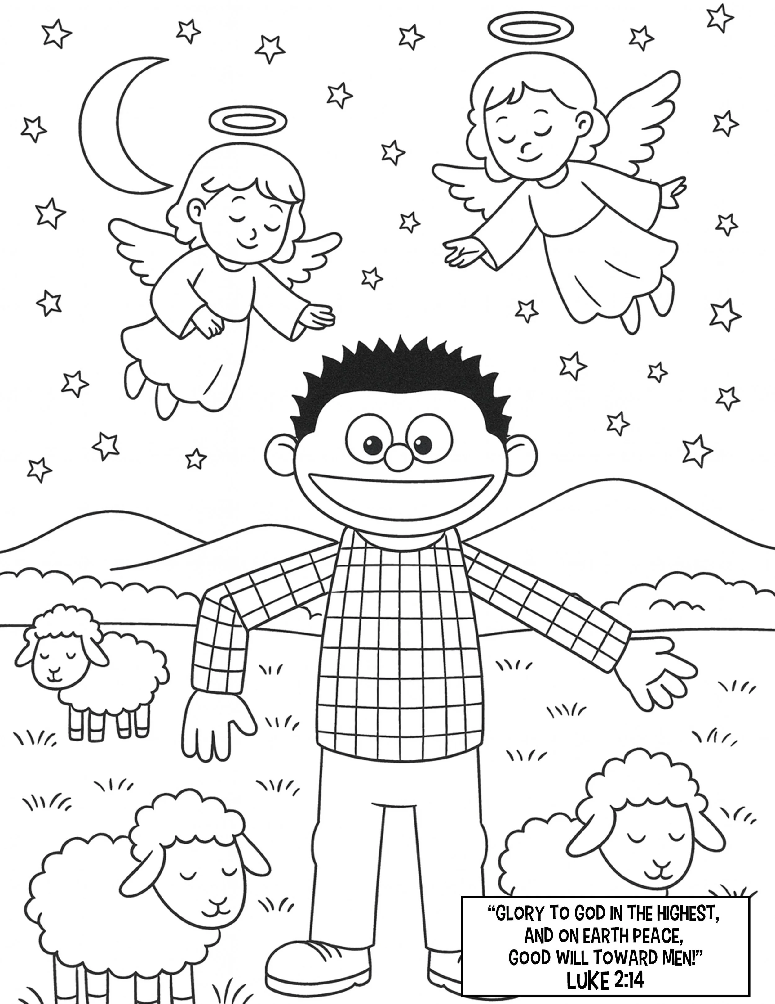 Free Advent Coloring Page
