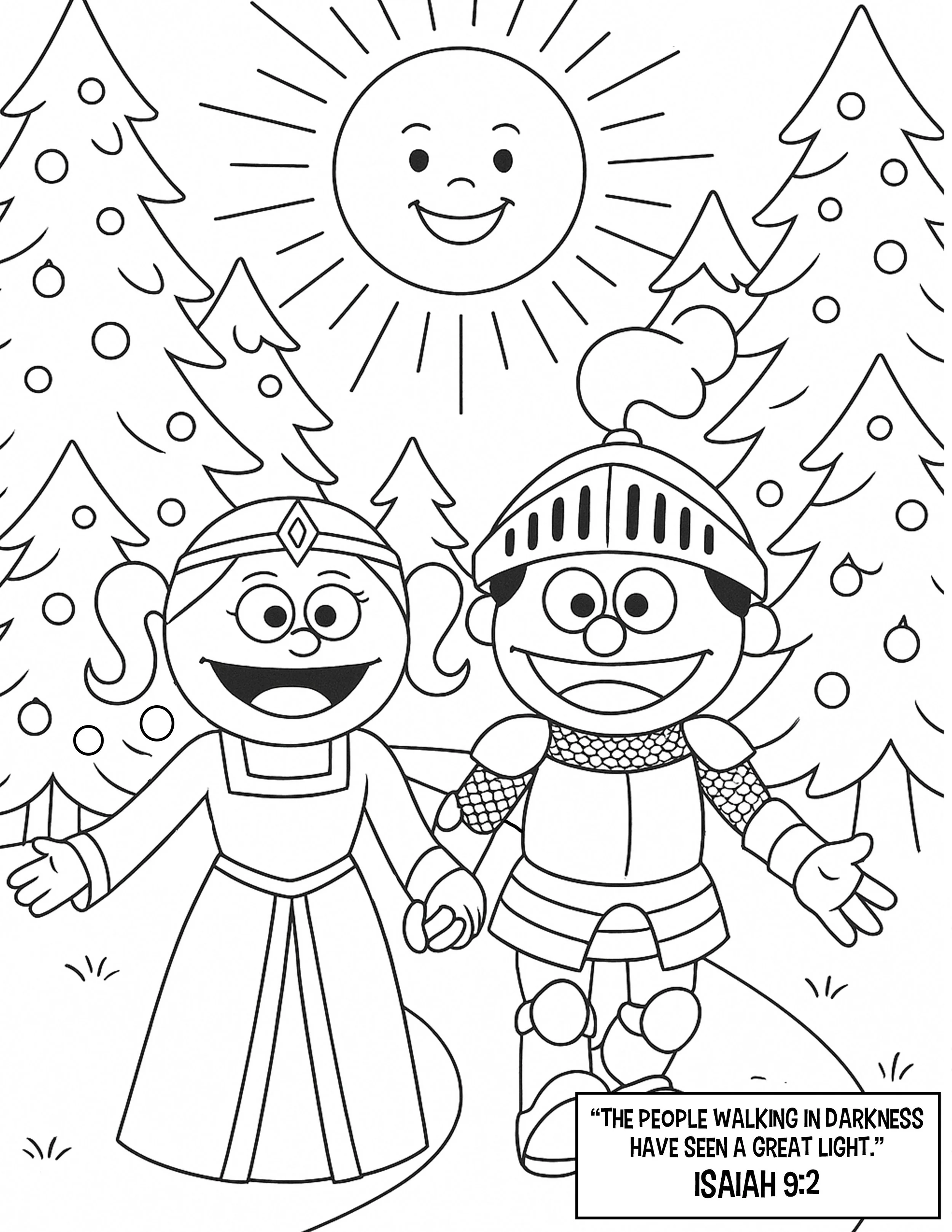 Free Advent Coloring Page