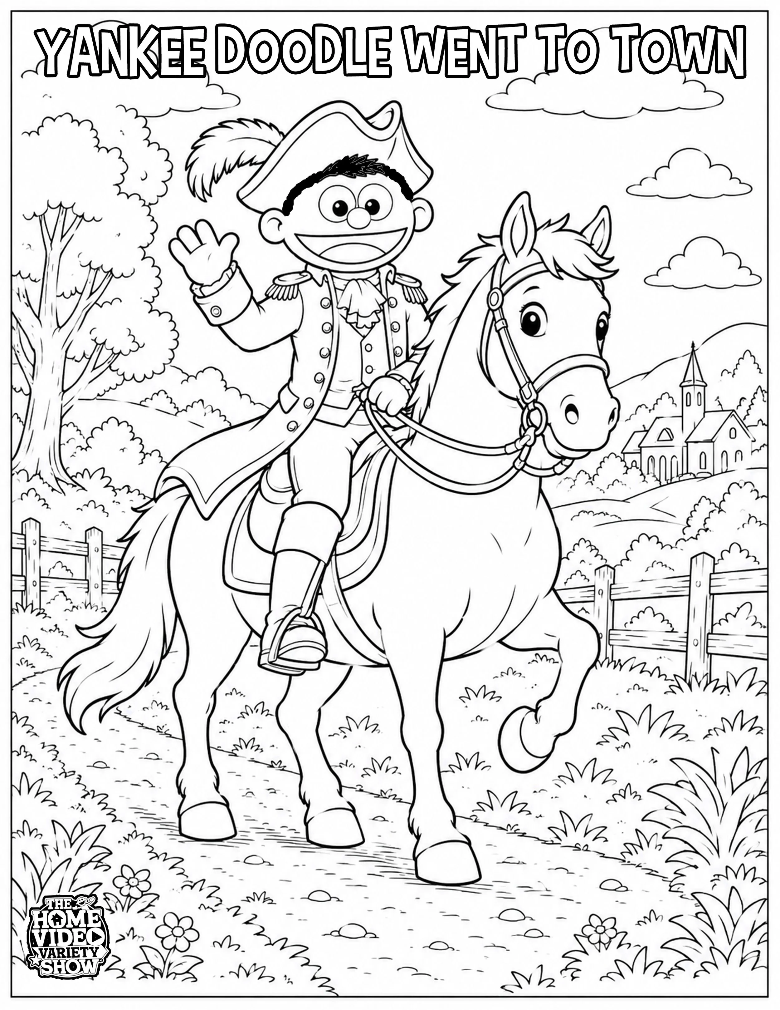 Yankee Doodle Coloring Page (FREE)