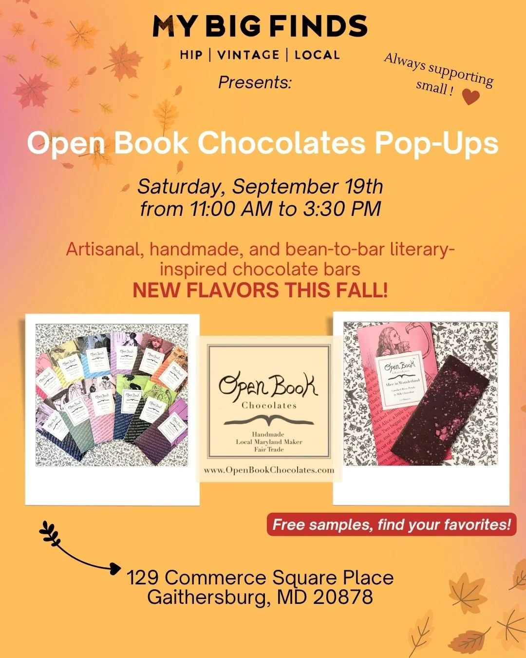Open Book Chocolates Pop-Up