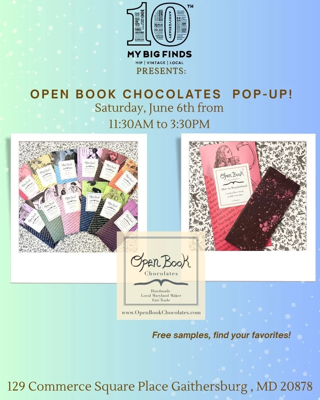 Open Book Chocolates Pop-Up