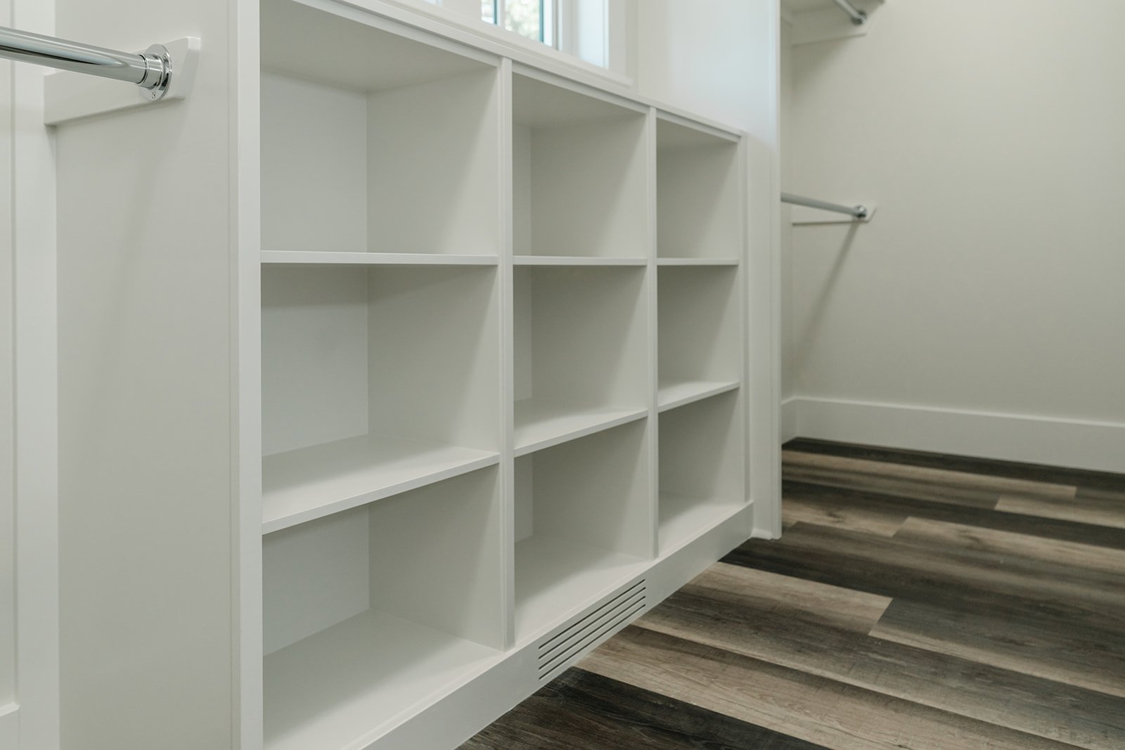 walk in closet cubbies for loads of storage