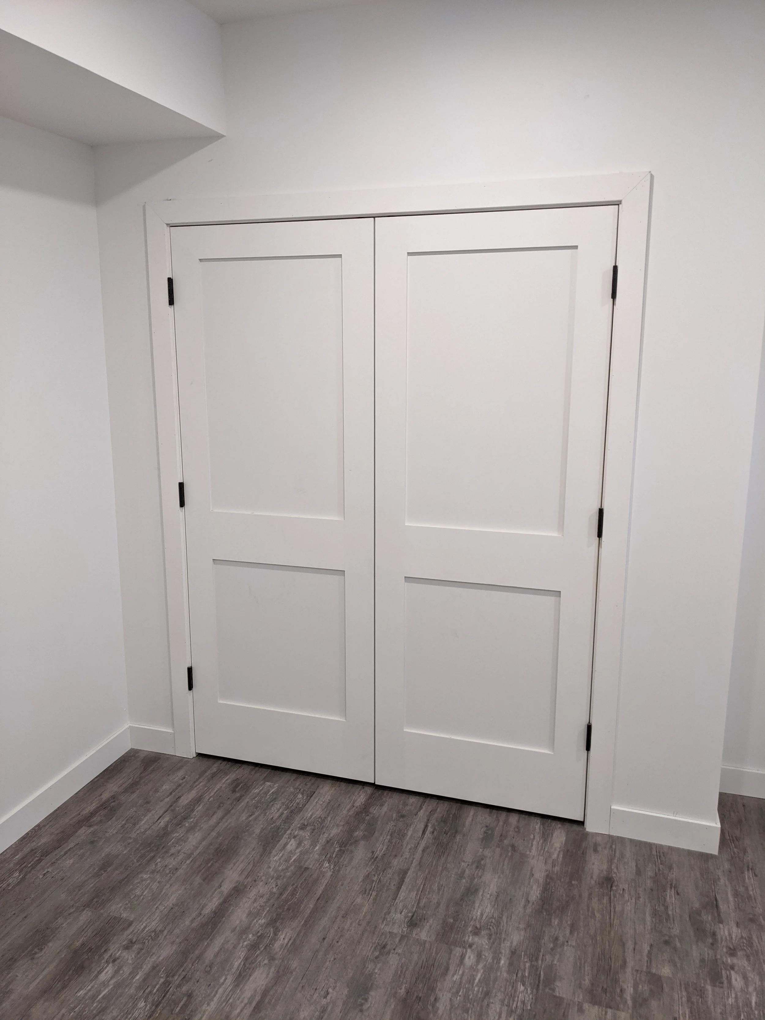 basement double closet doors