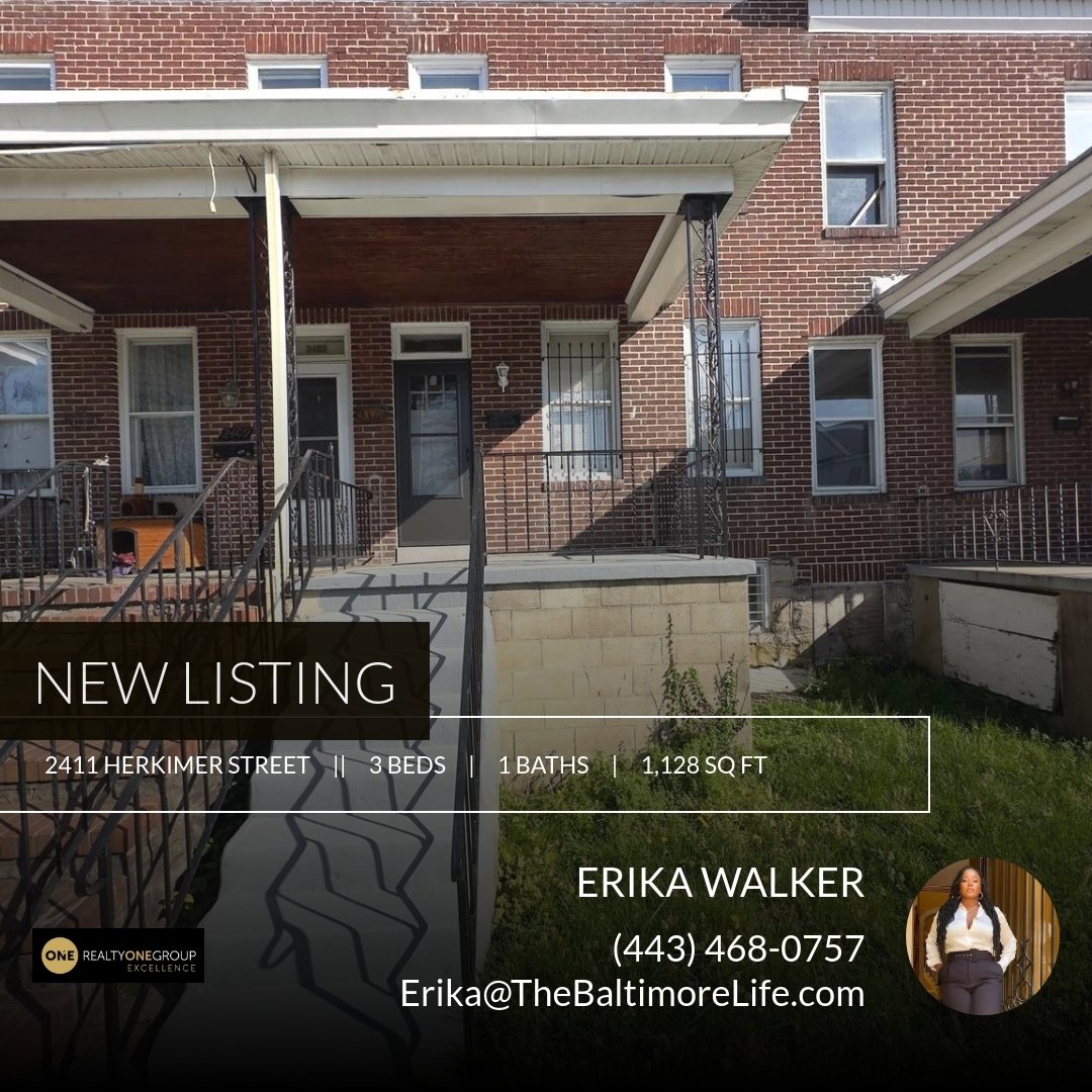 📍 New Listing 📍 Take a look at this fantastic new property that just hit the market located at 2411 Herkimer Street in Baltimore. Reach out here or at (443) 468-0757 for more information!

Listed by Andrea Howard

Erika Walker
Maryland Realtor&reg;