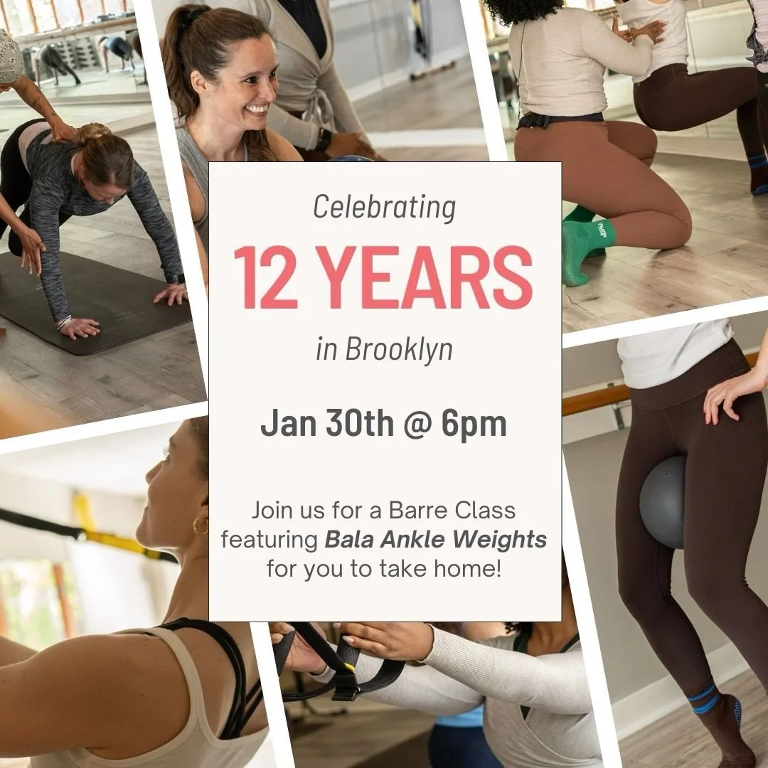 We&rsquo;re turning TWELVE! 🎉 

🗓️ Join us Friday 1/30 at 6pm for a Barre class co-taught by Head Instructor Narissa &amp; Studio Owner Kristine! 

✨ This class features 2lb Bala Ankle Weights for you to TAKE HOME! 

Stay after class for @scoutandc