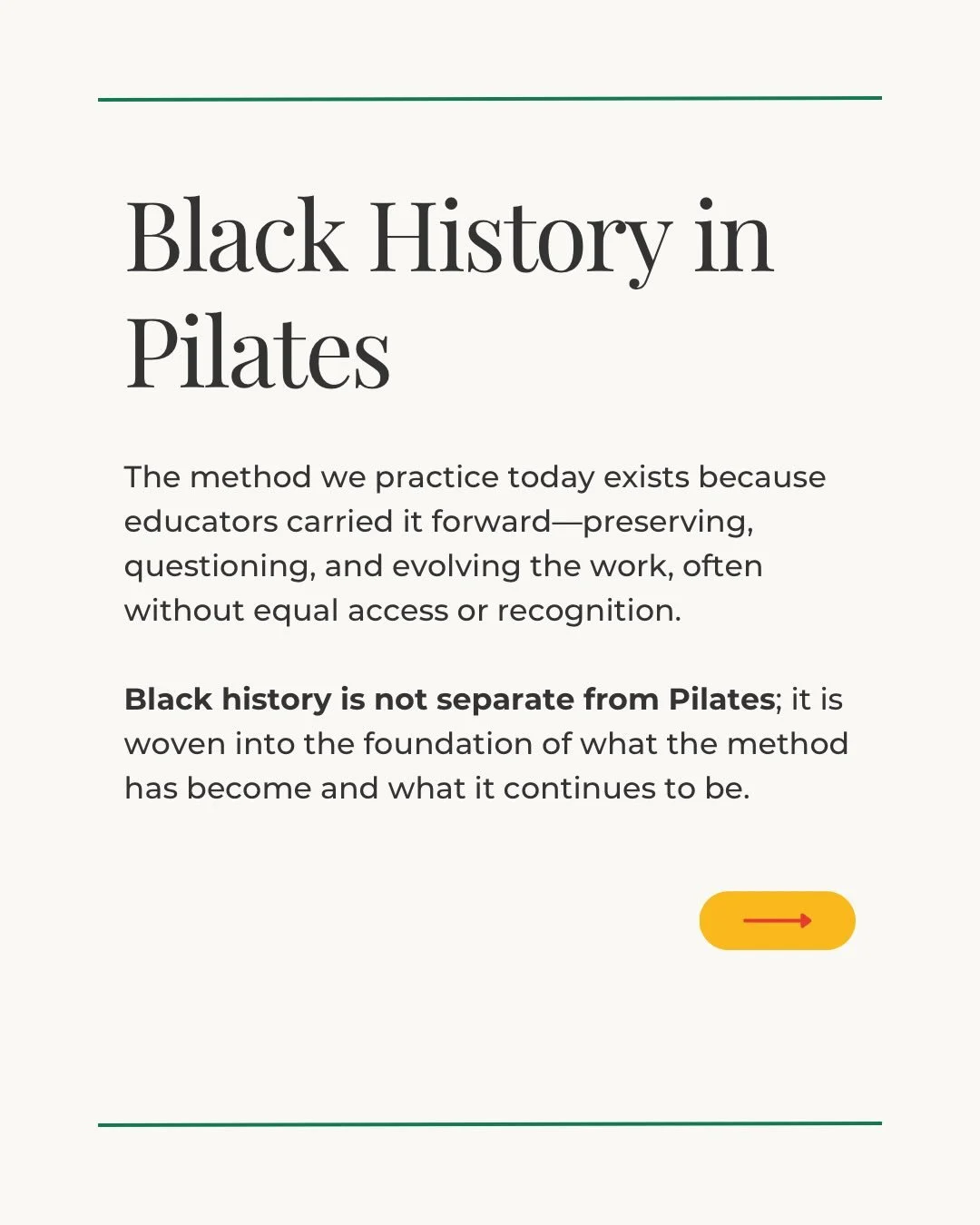 This Black History Month, we celebrate the history of Pilates. Those who shaped it, carried it forward, and continue to practice and expand the work today. 🤎

Pilates Educators who continue to carry and evolve the work in an accessible and thoughtfu
