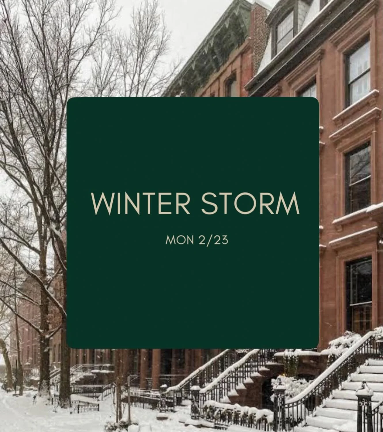 ⚠️ The following classes have been cancelled, Monday 2/23:

❌7:30am Strength w/ Lili
❌9:30am Barre w/ Lili
❌10:45am Reformer w/ Narissa 
❌12pm Mat w/ Narissa 
❌4:30pm Mat w/ April

✅all other evening classes are ON but we will keep you posted as the 