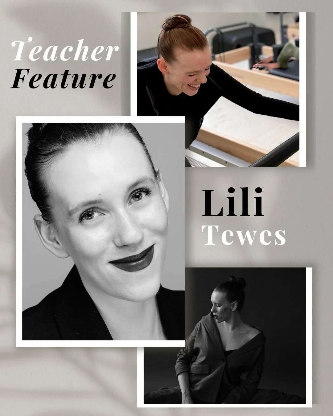 Teacher Feature: Lili! 🪷
➡️ Swipe through! 💬

‼️Take your first class with Lili for free! 
Email us at info@pilatesheightsbk.com to redeem 

🗓️Lili&rsquo;s Class Schedule:
✨Mon 7:30am Strength &amp; 9:30am Barre
✨Tue 7am Mat &amp; 9am Strength 
✨T