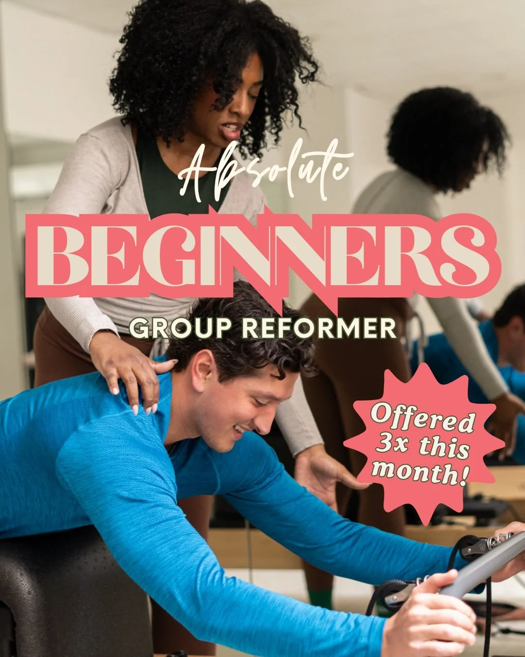 Reformer curious but still a little nervous? 
This month, you&rsquo;ve got three chances to jump into a Level 0 Group Reformer class tailored specifically to Reformer newbies. 

You&rsquo;ll learn how to work the machine and discover the magic and ve
