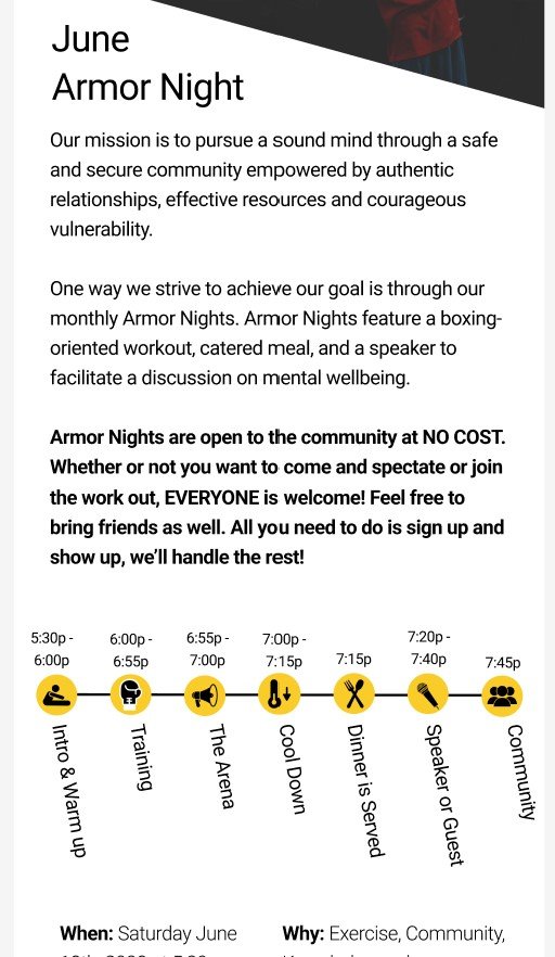 1st version of the Mobile Response Landing Page. This version is wordy.