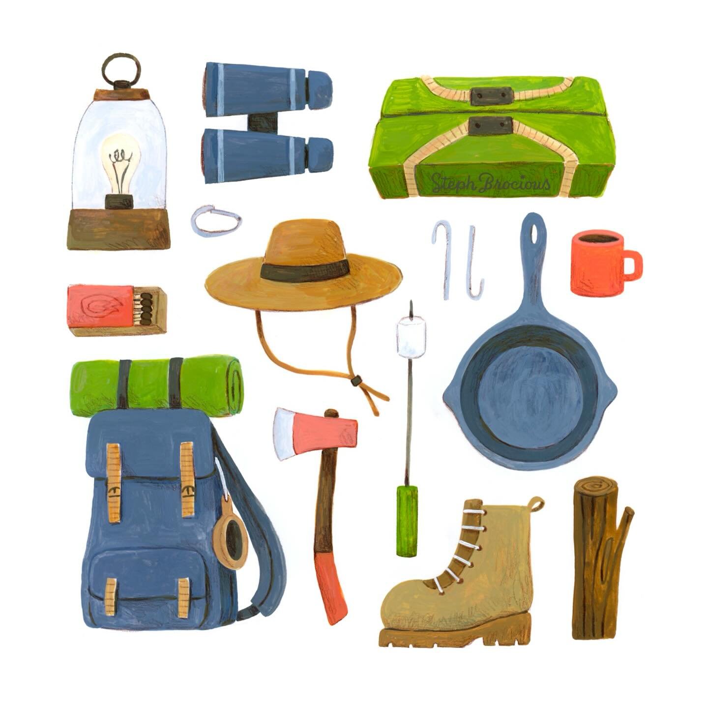 Day 26 of @peachtober is BACKPACK. 🎒 Camping essentials!

#peachtober24&nbsp;#peachtober24backpack&nbsp;#artchallenge&nbsp;#octoberartchallenge&nbsp;#inktober&nbsp;#illustration&nbsp;#illustratorforhire&nbsp;#kidlitillustration&nbsp;#characterdesign