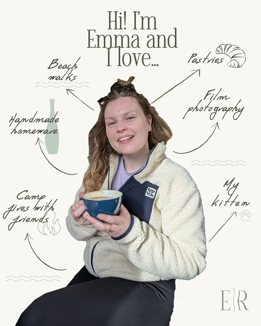 Oh hello, isn&rsquo;t it nice to be in a creative community and even nicer when we can see each others faces ☺️

A few favourite things of mine to reintroduce what makes my personality 🥐 

My ideal day would consist of an iced coffee and pastry, a b