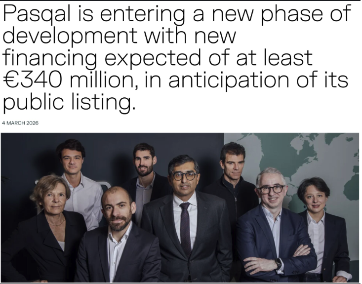 Pasqal plans to list on the stock market