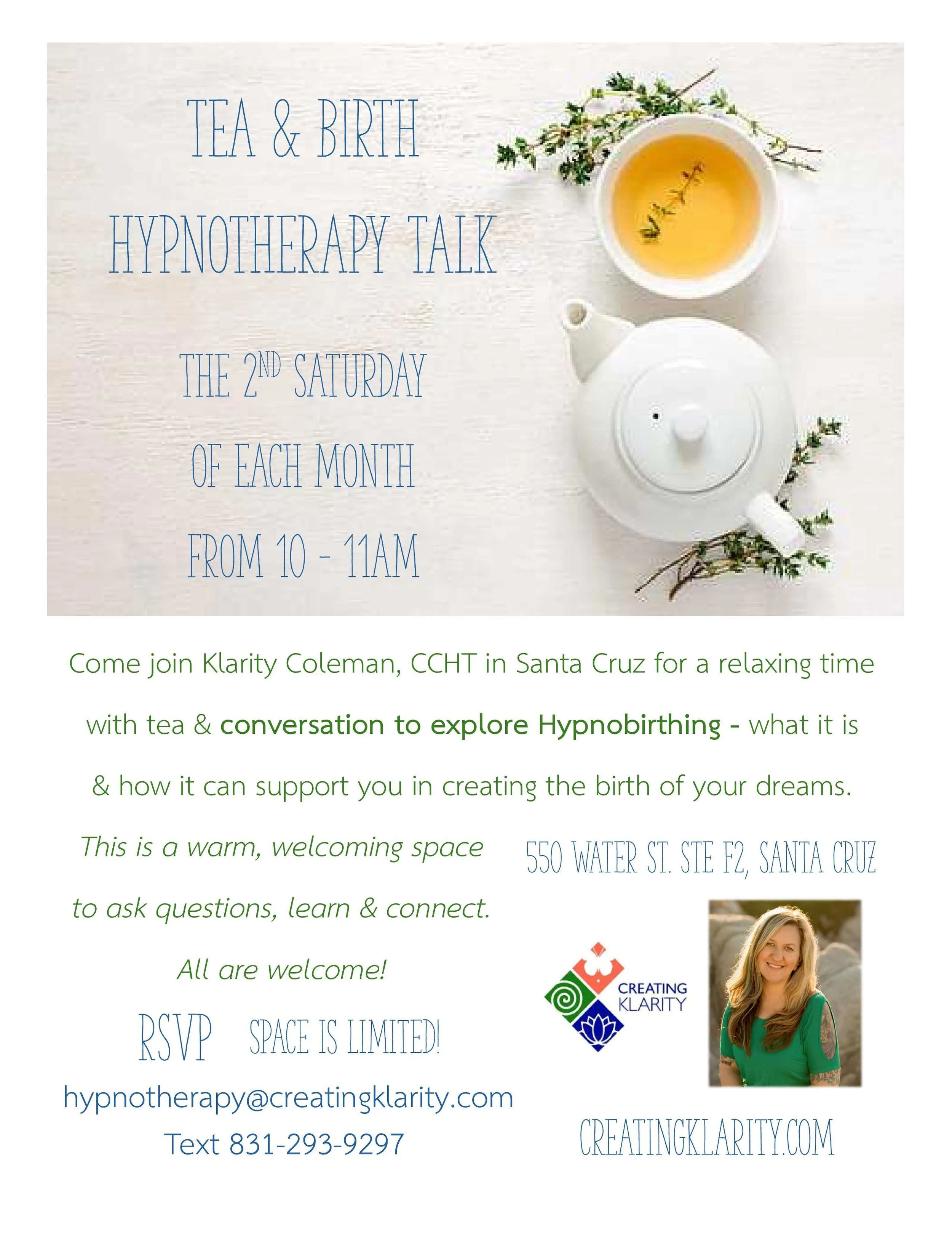 Tea and Birth Hypnotherapy