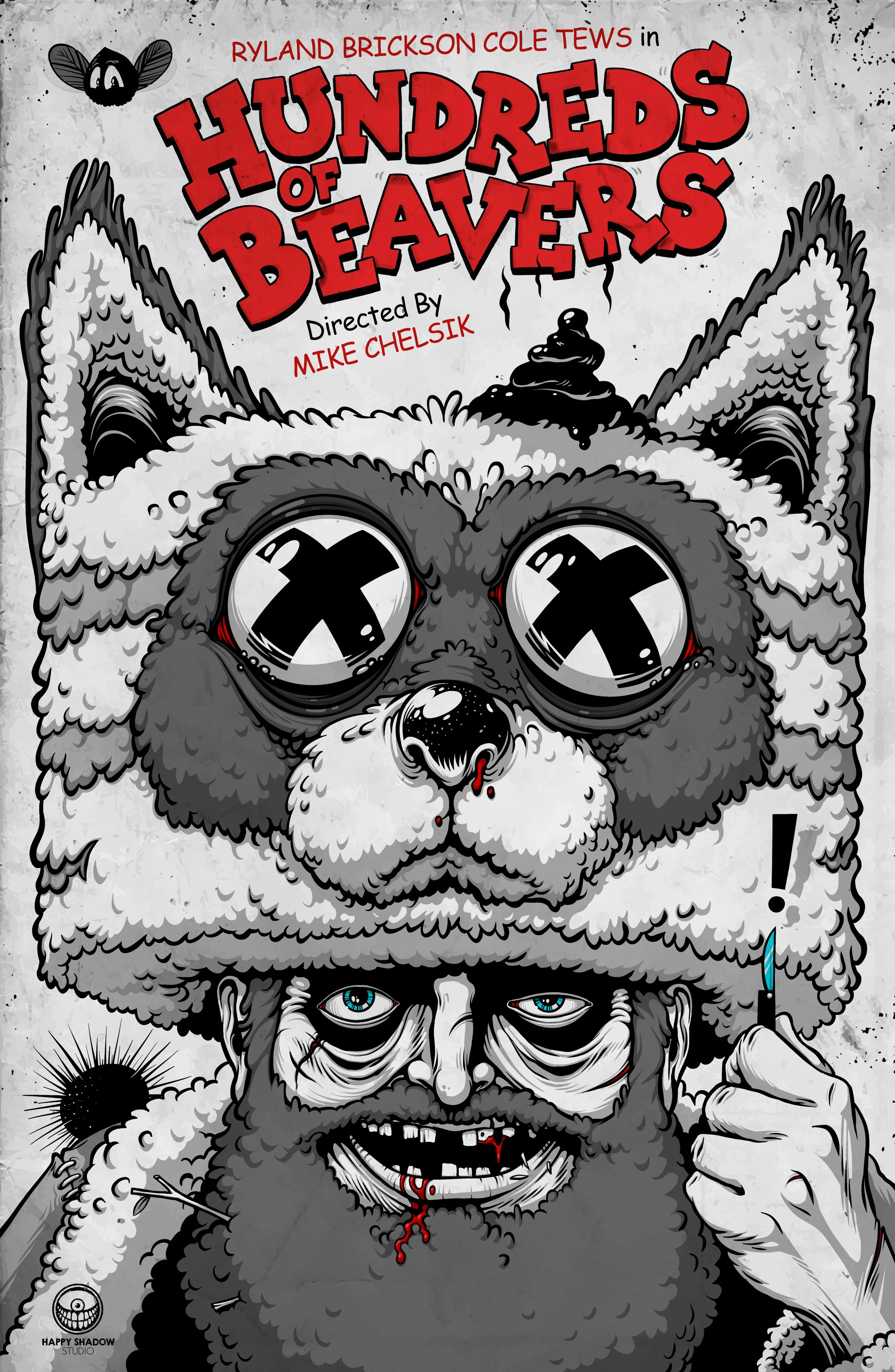 A promotional poster for the cult classic "Hundreds of Beavers"