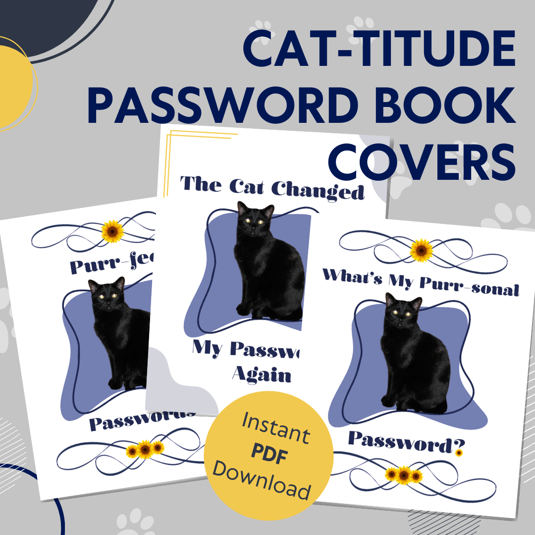 Cat-Titude Password Book Covers