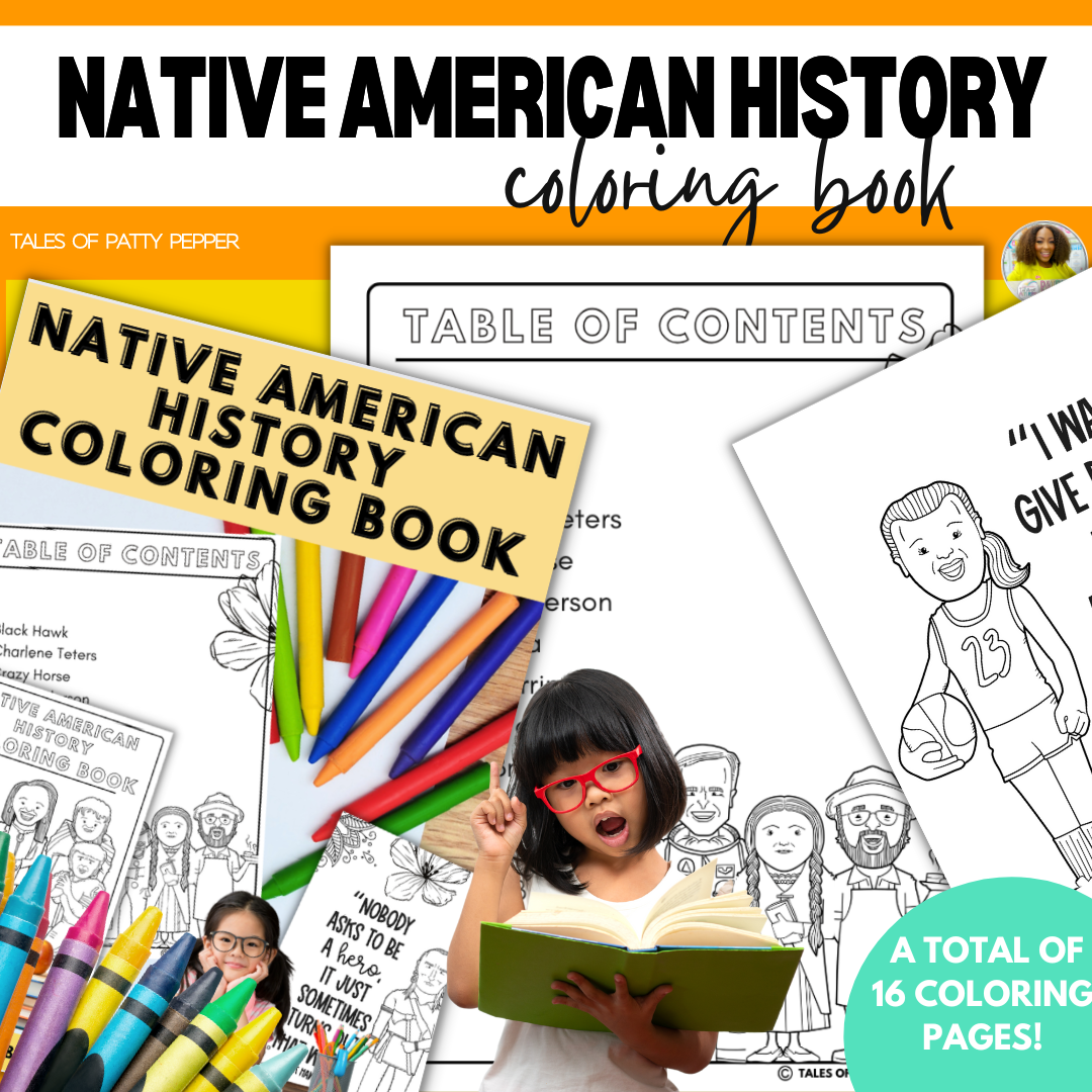 Native American History: Influential Leaders Coloring Book