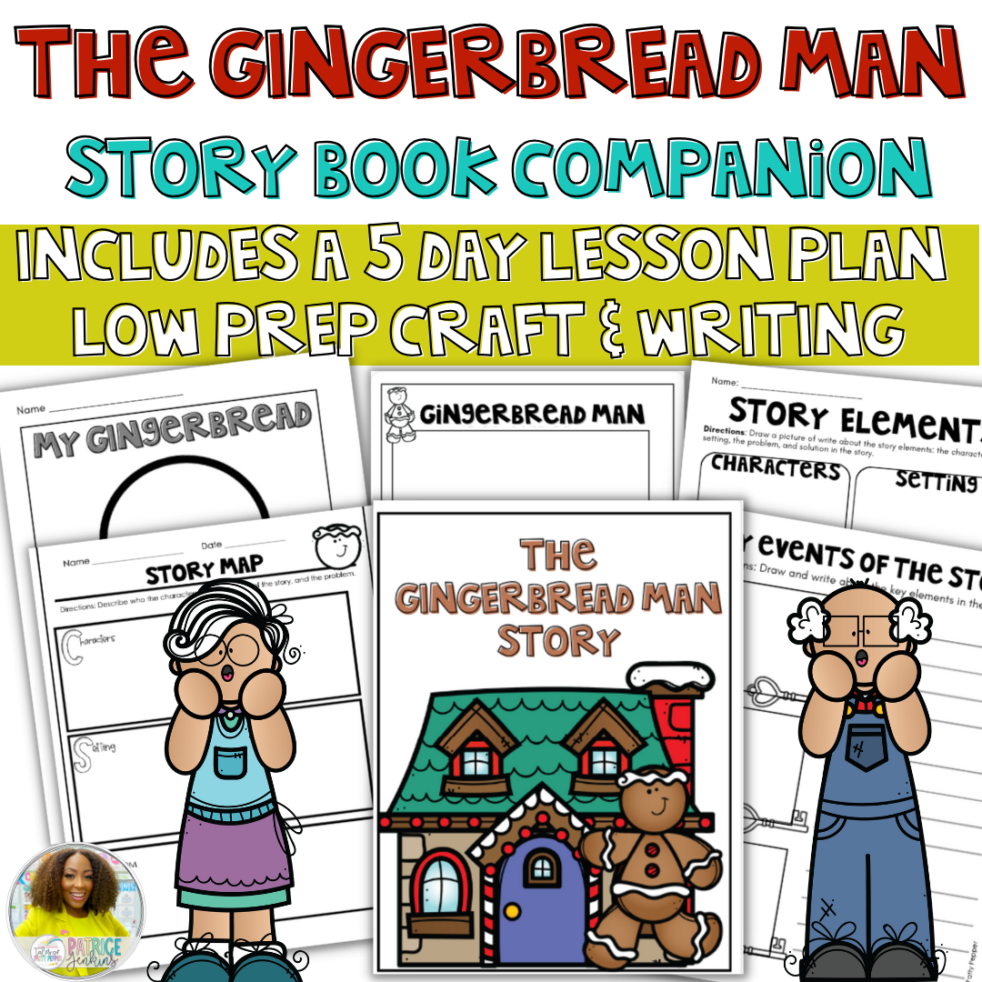 The Gingerbread Man Book Companion and LOW PREP Craft