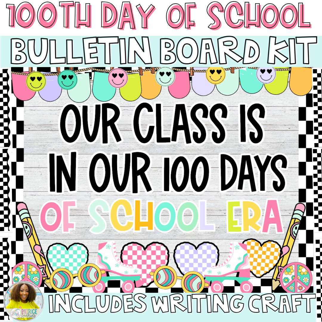 100 Days of School Retro Bulletin Board