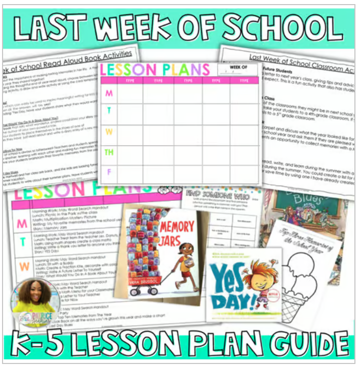 Last Week of School Lesson Plan Guide