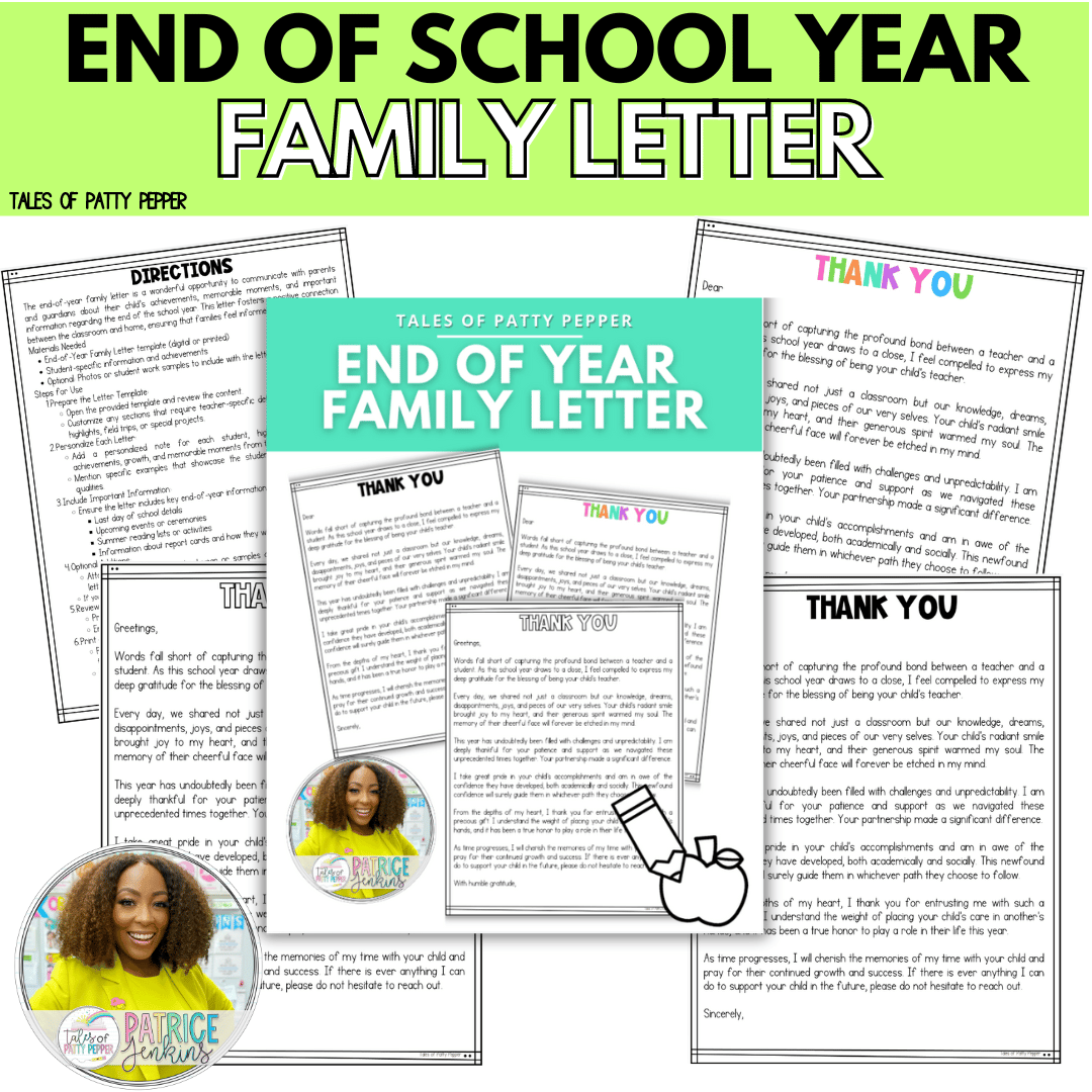 End of Year Family Letter