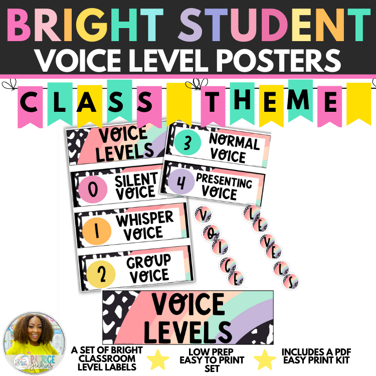 Bright Student Voice Level Posters