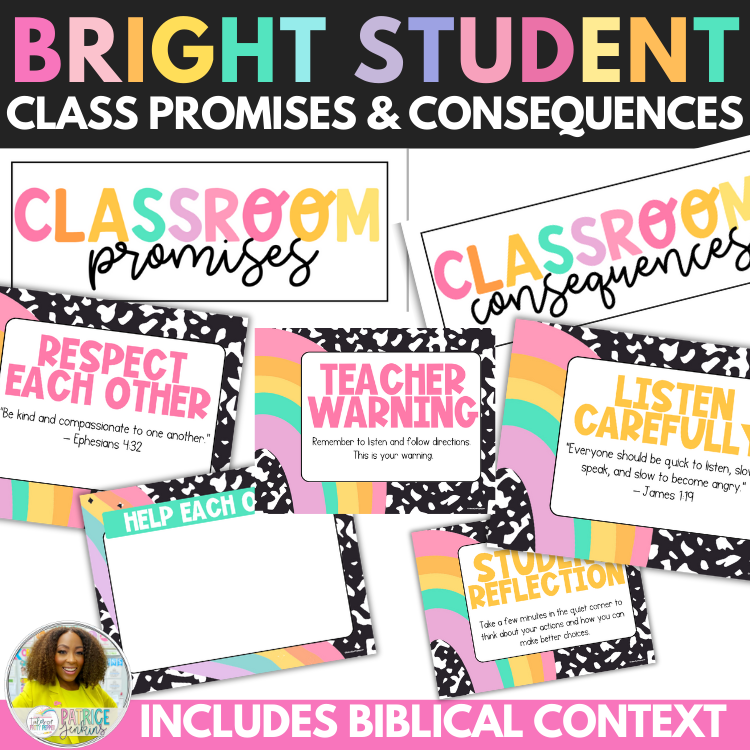 Bright Rainbow Classroom Decor | Behavior Chart Posters