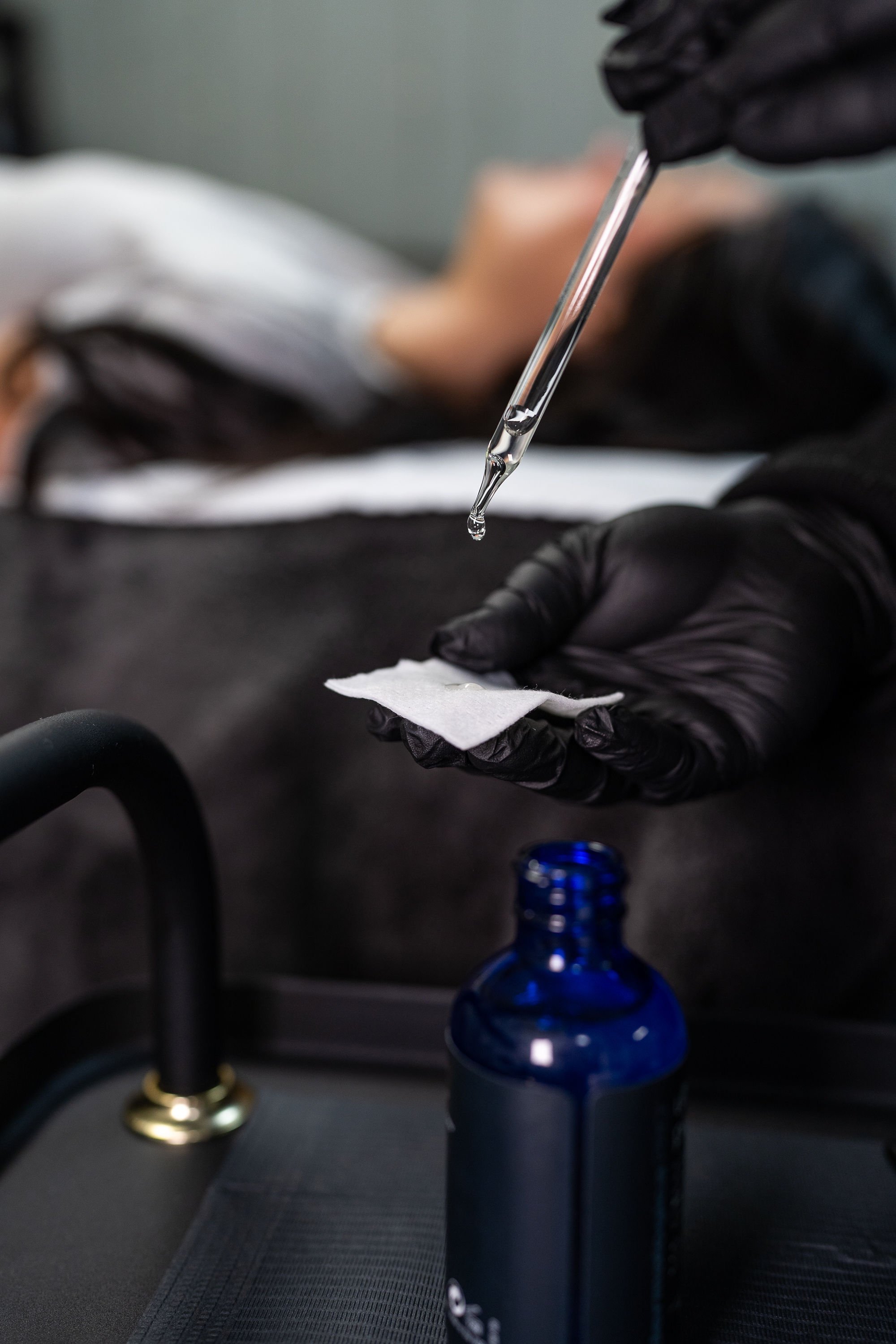 Skincare treatment being prepared at Maxwell’s Salon & Spa in Olympia, WA