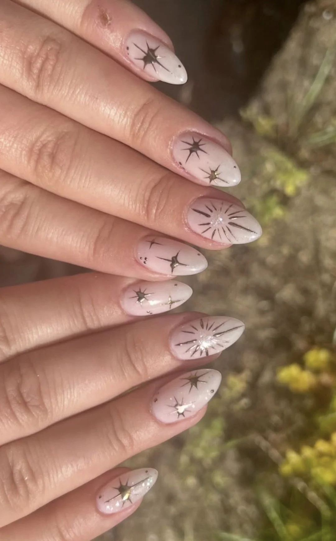 Builder gel manicure with nail art at Maxwell’s Salon & Spa in Olympia, WA
