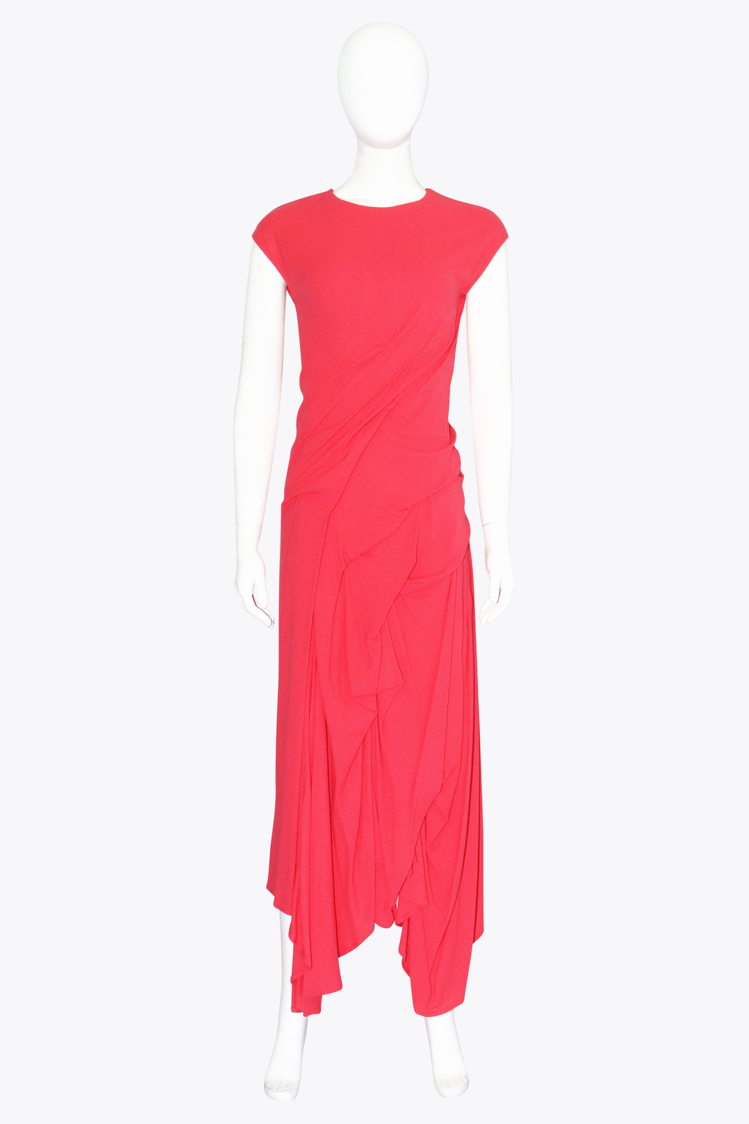 Red Short Sleeve Gown