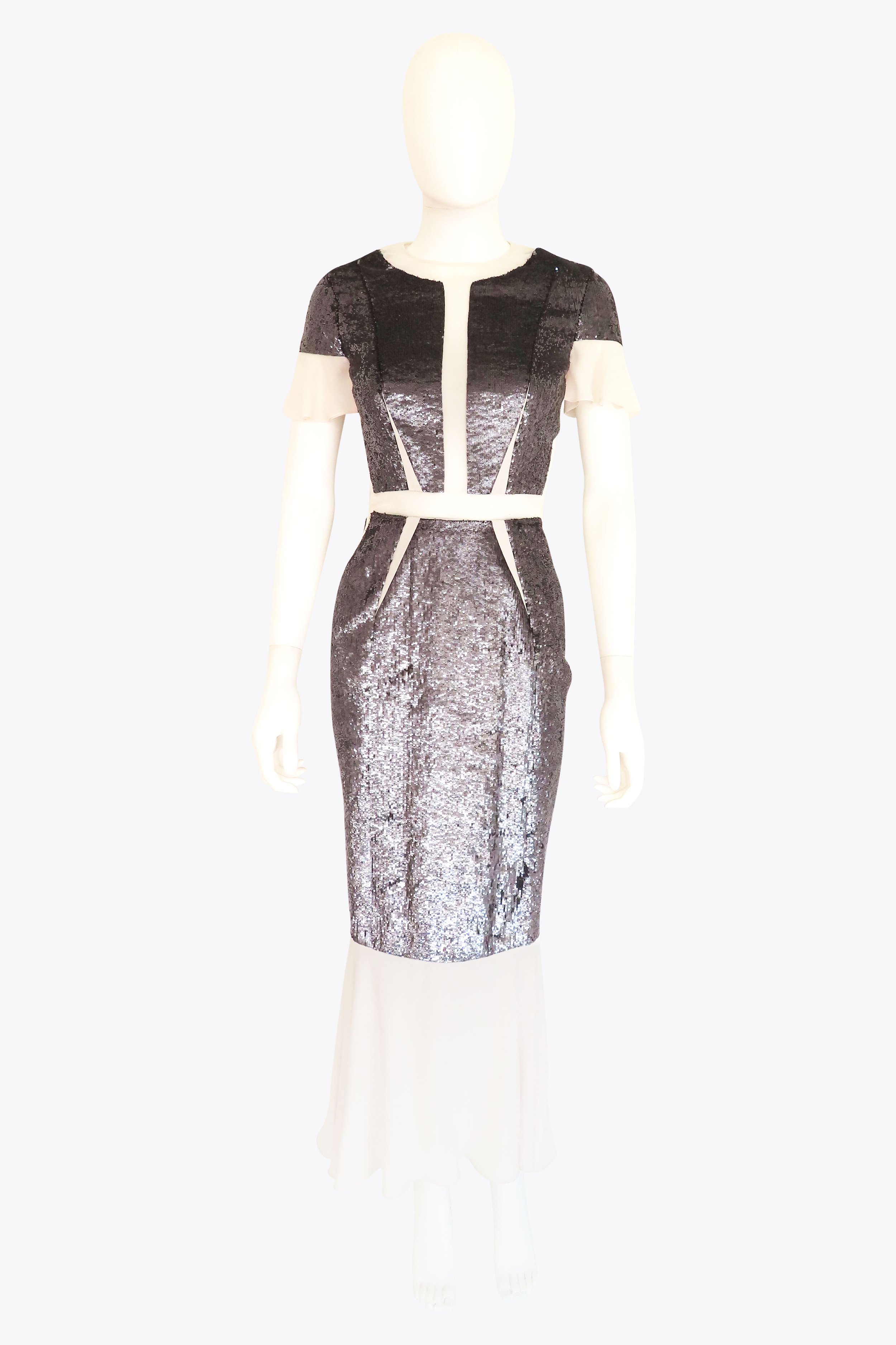 Silver Sequin Dress