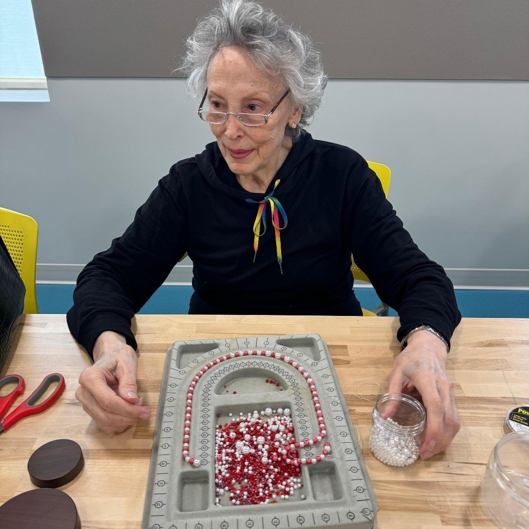 Crafting elegance, one bead at a time! Our talented members bringing beauty to life at today's Jewelry Class at Bay Ridge Center. #BayRidgeCenter #JewelryClass #ArtisticCommunity #CreativeExpression #CraftingBeauty #HandmadeJewelry #ArtisticSkills #C