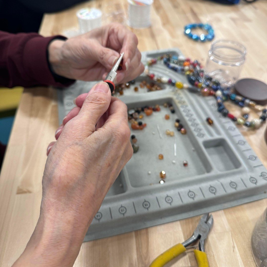 Sparkle and creativity unite! Our members craft their own masterpieces at the Jewelry Making class, every Monday at 9:30 am, right here at Bay Ridge Center. Join us and let your inner artist shine! #JewelryMaking #ArtisticMondays