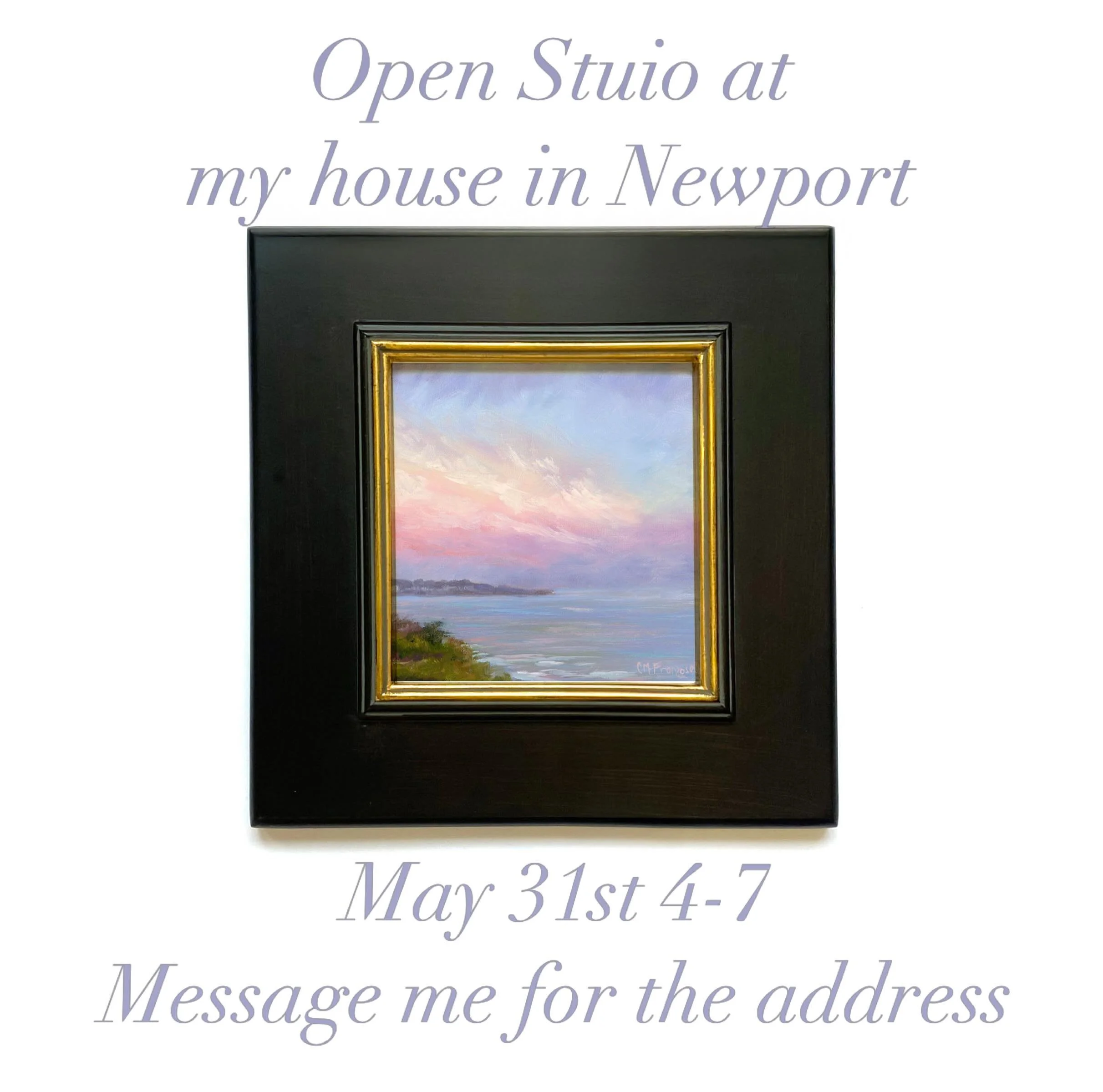 Just a little reminder that my artist open studio is tomorrow!

I&rsquo;ll have two collections of New England paintings on view, along with other original work from the past few years. You&rsquo;re welcome to stop by, see the paintings in person, pe