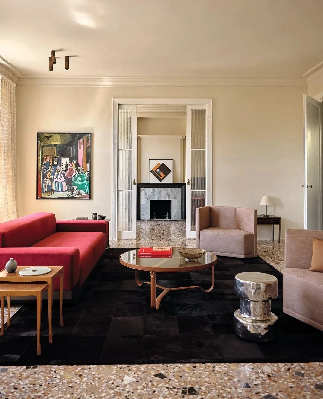 Inspiration via Cecilia Avogadro Architetto.⁠
In Giuseppe de Finetti's Meridiana house, Cecilia Avogadro combines restoration and revolution: a retro-futuristic project that reinterprets the bourgeois interior of the 1920s, transforming it into a hym