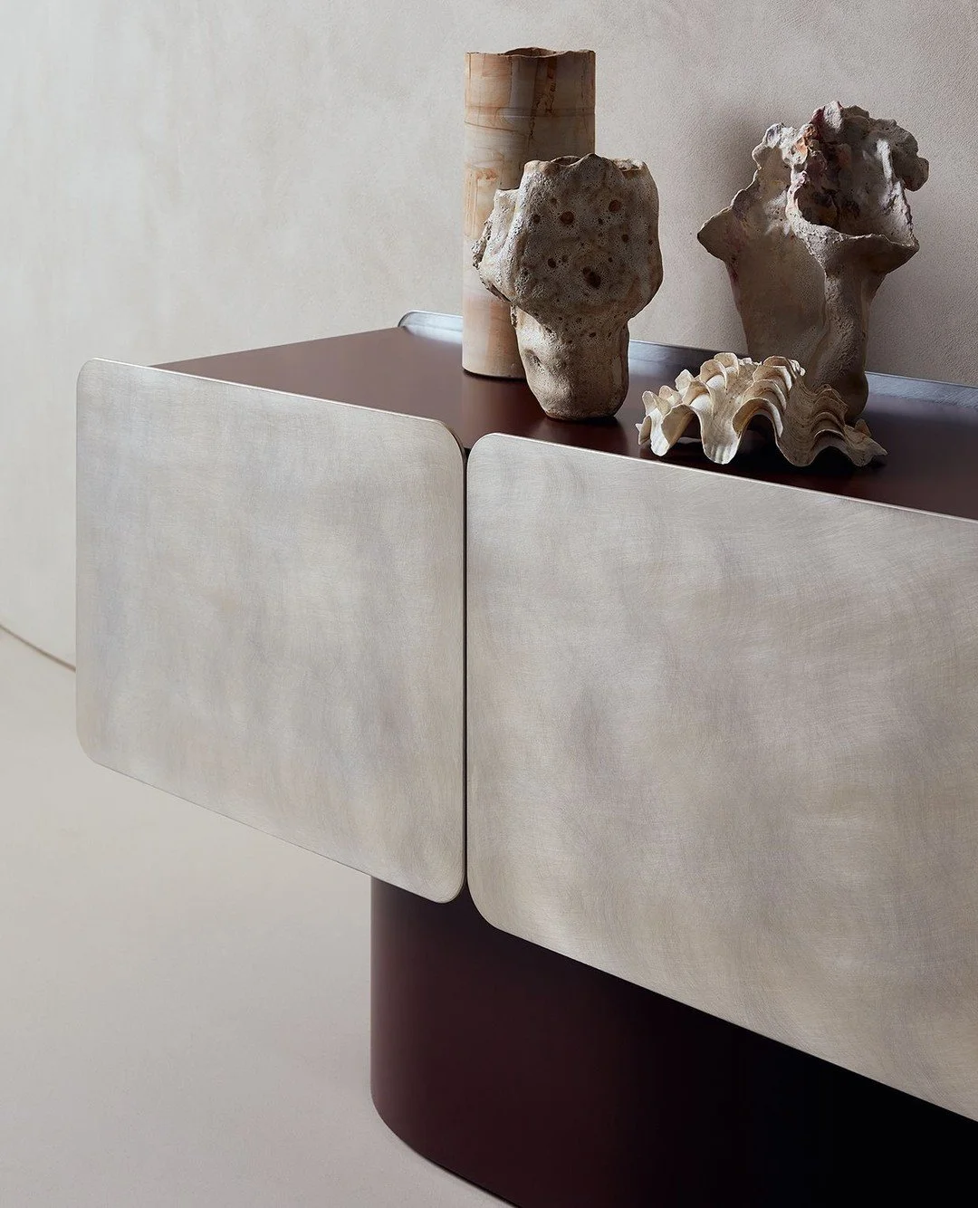 One of our new favourites, the Admire sideboard by Gallotti&amp;Radice.⁠
⁠
Designed by Silvia Gallotti in 2025 the sideboard has opaque lacquered wood and doors and back in 6mm extra-light tempered glass. Available in multiple compositions from Moebe