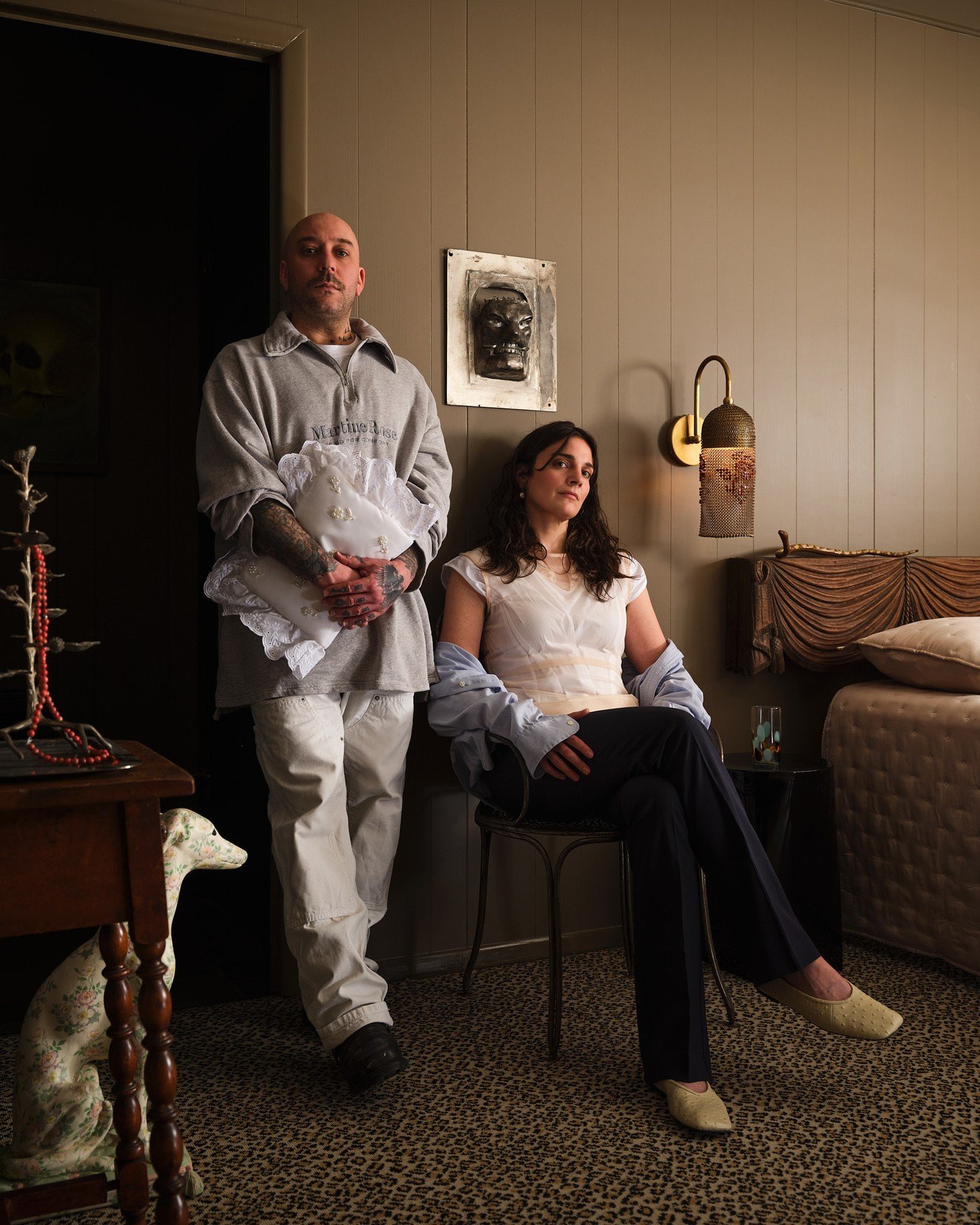 Great new additions to the collection by Wretched Flowers. The design studio of husband-wife duo Loney Abrams and Johnny Stanish has introduced bespoke new pieces, crafted in their workshop in Western Connecticut, including a Chainmail Sconce and Cha