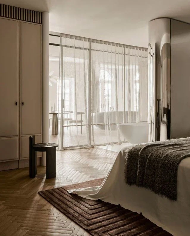 We're thrilled to see the 'Nenet' chair by Motta Architecture for SEM in this luxurious harbourside apartment reimagined by Mim Design.⁠
⁠
"A sumptuous &ldquo;bougie party-pad&rdquo; with spectacular, million-dollar harbour views from every room