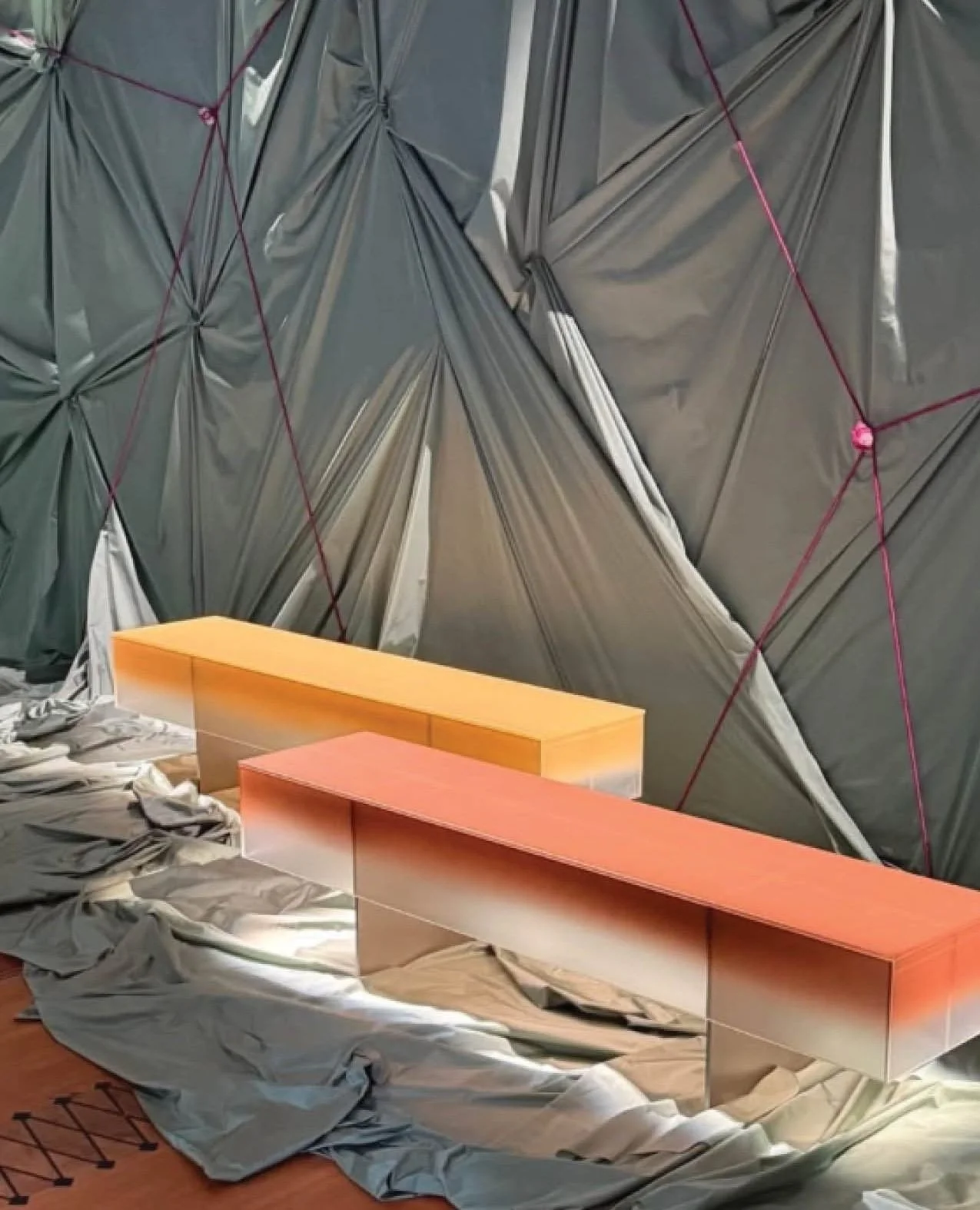 Some of the featured designs in the &lsquo;Tales in Glass&rsquo; exhibition by Gallotti &amp; Radice.⁠
⁠
Structured in three chapters - past, present and future - Tales in Glass, designed by @sophiedries_ ,unfolds through key moments in the brand&rsq