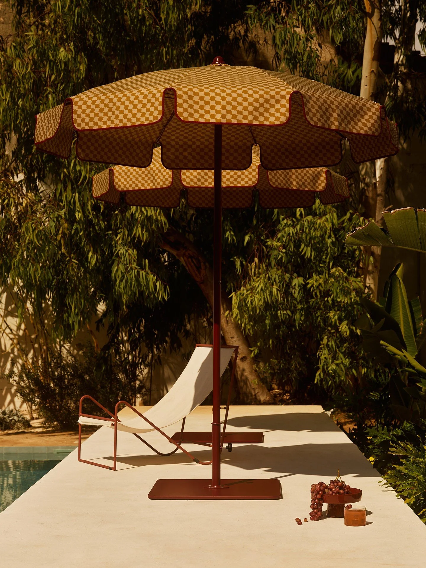 The Crema Outdoor Poseidon beach parasol is  is manufactured in Italy and available in a wide range of fabrics and RAL colours and custom on request.⁠
⁠
Contact our team to see the 2026 catalogue. ⁠ ⁠
⁠
Photographed by @omar_sartor⁠
#Moebel #DesignSo