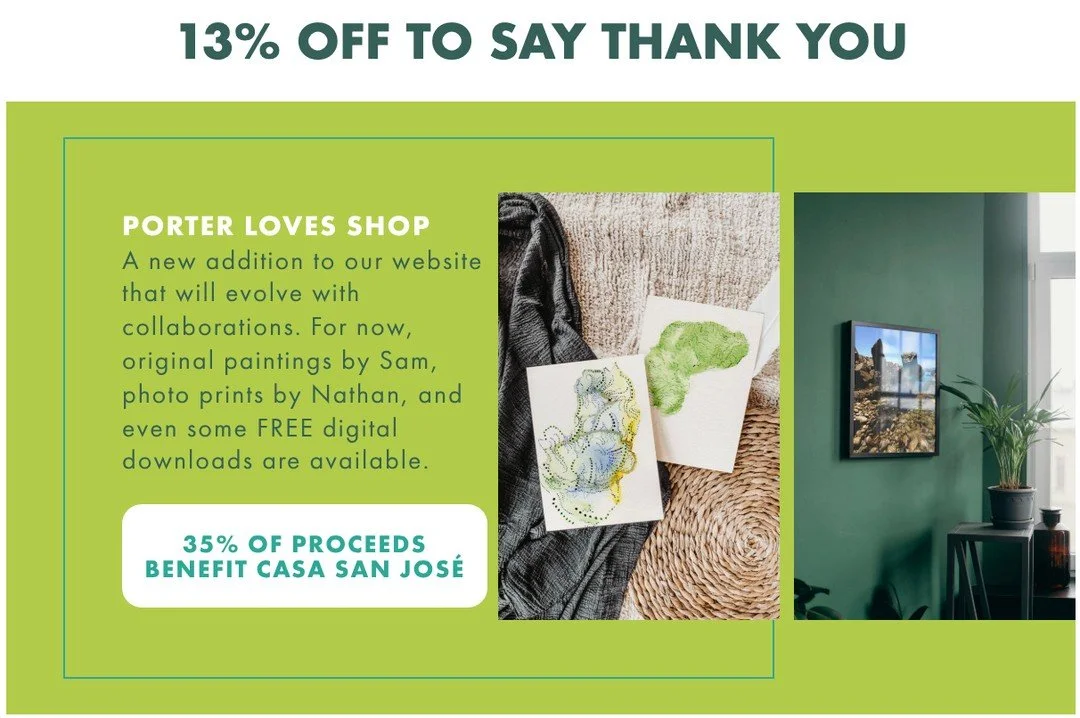 Thank you all for joining us as we celebrated our 13th business anniversary throughout October. There is no doubt that it was a strange time to celebrate, as the month began with us having to say goodbye to our very special bub. And that grief contin