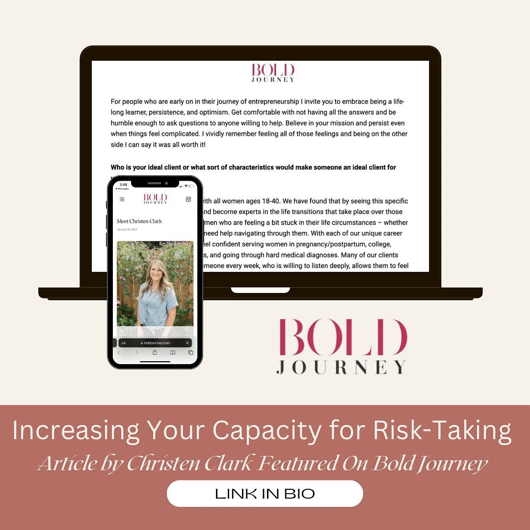 Last month I (Christen) had the opportunity to chat with Bold Journey Magazine about increasing our capacity for risk-taking, specifically when opening a small business. Thank you Bold Journey for this opportunity! If you&rsquo;re interested in readi