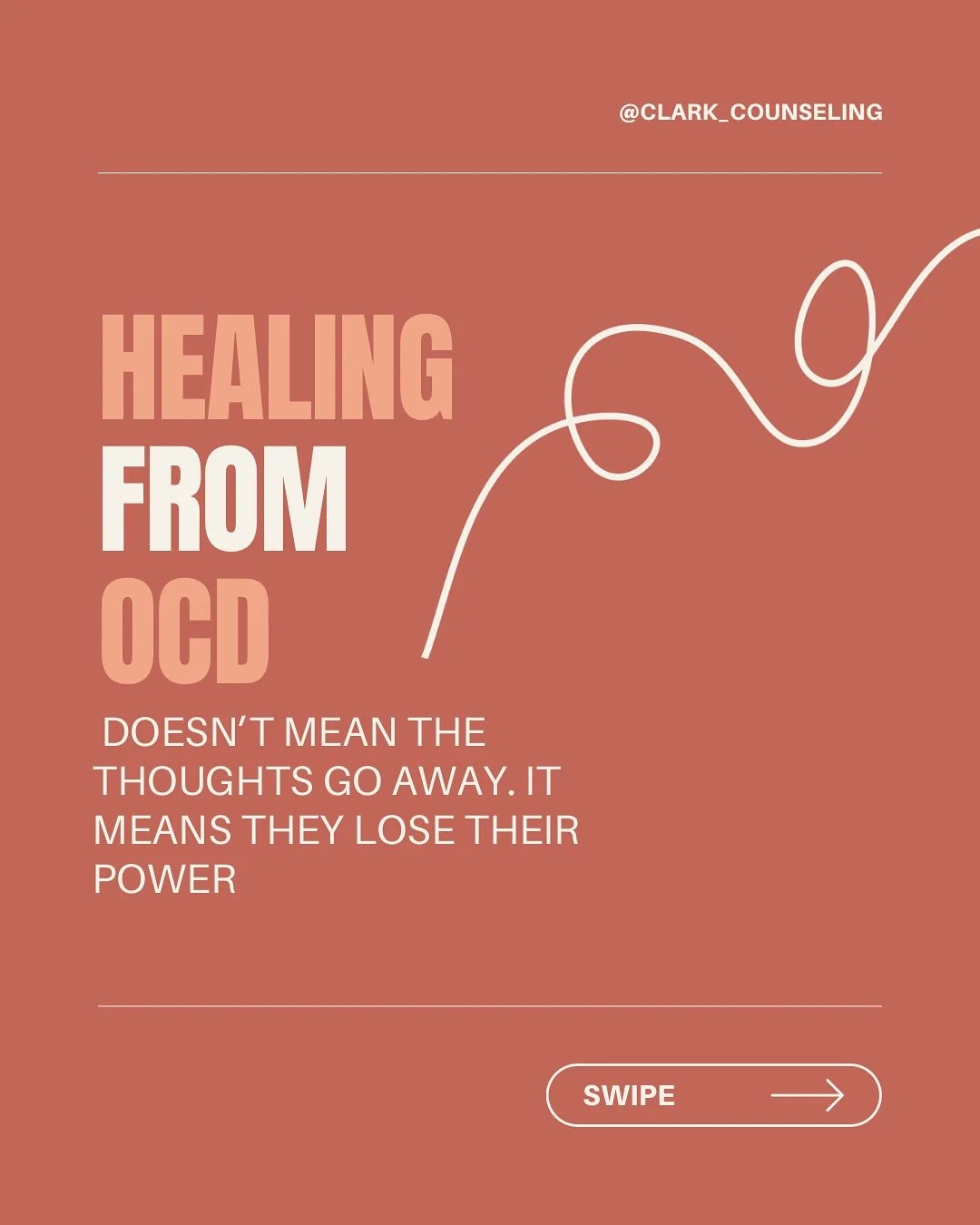 As OCD Awareness Week wraps up, I want to leave you with this:
Healing from OCD doesn&rsquo;t mean the thoughts disappear it just means they no longer control you. 

Recovery looks like&hellip;
✨ Having an intrusive thought and not needing to figure 