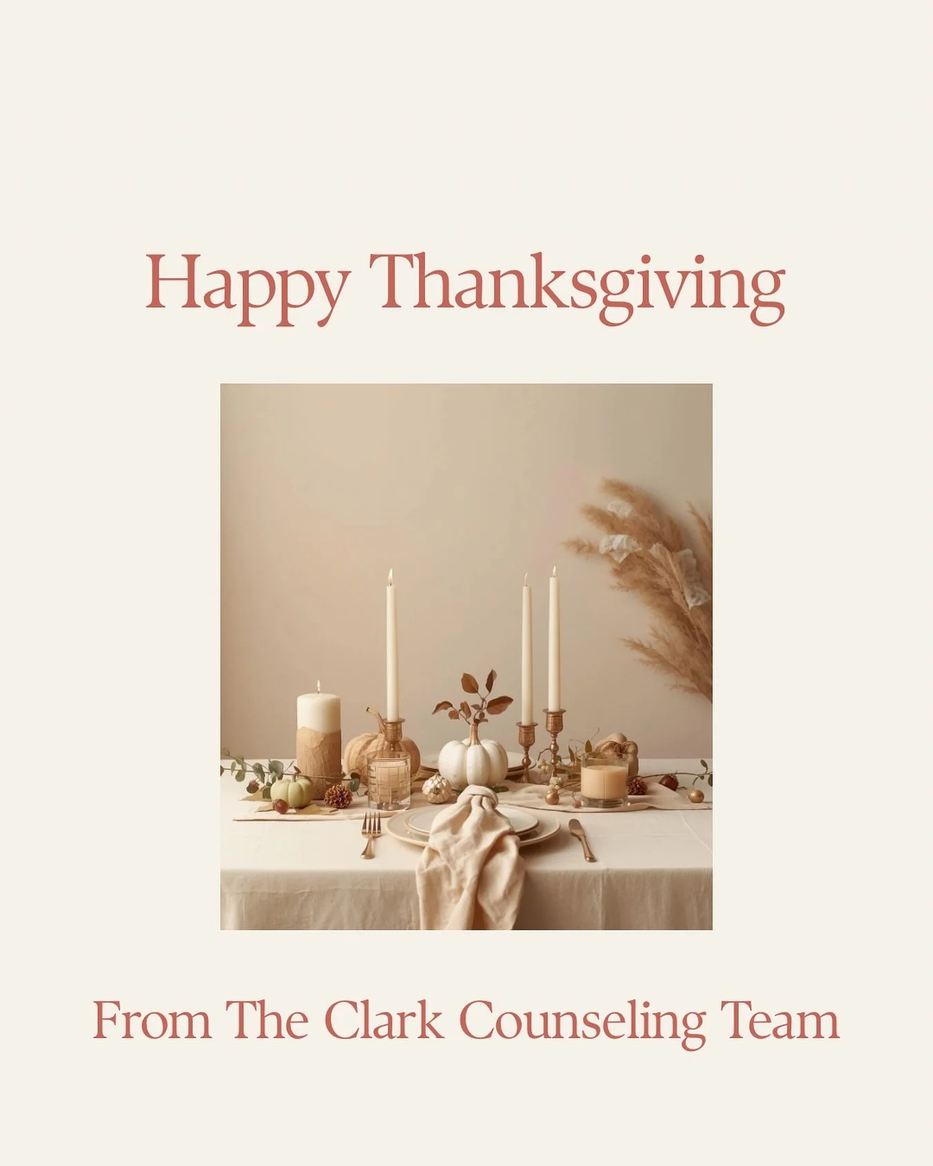 This Thanksgiving, we&rsquo;re especially grateful for the women who trust us to walk alongside them in their healing. 

Your courage, honesty, and growth inspire us every day.
Wishing you a day of peace, gratitude, and connection.
&mdash; The Clark 